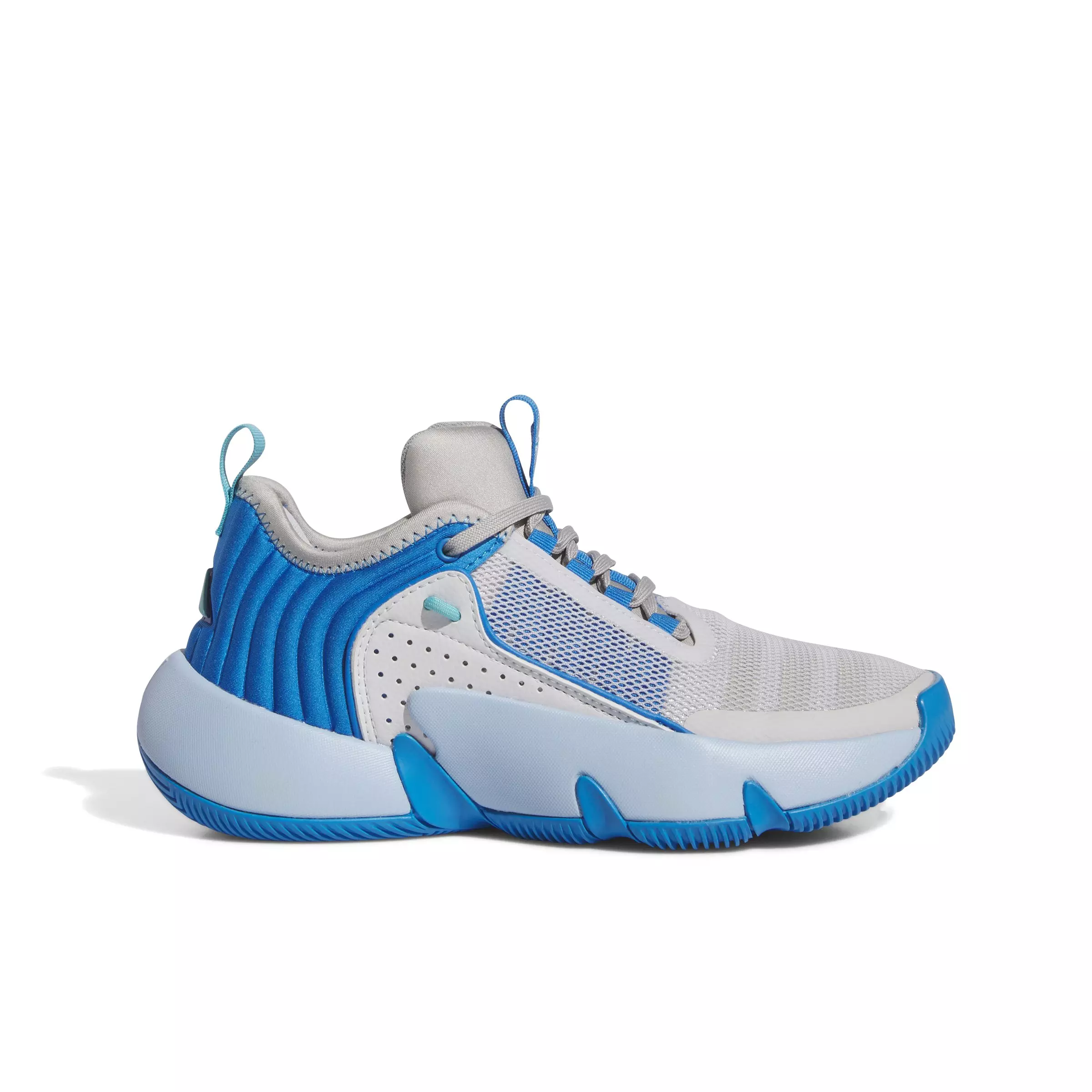adidas Trae Unlimited "Dash Grey/Metal Grey/Bright Blue" Grade School Boys' Basketball Shoe - GREY/GREY/BLUE
