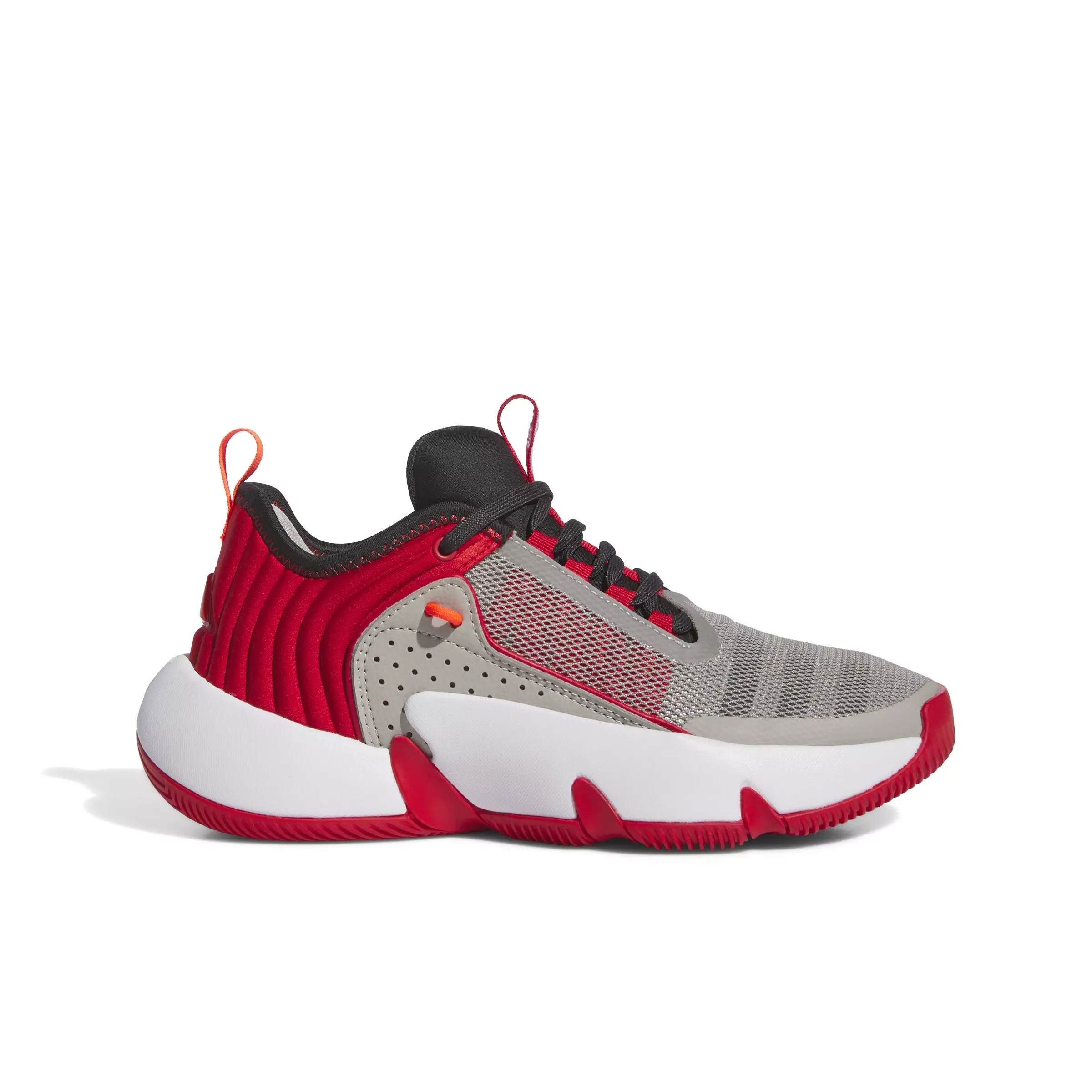 adidas Trae Unlimited "Metal Grey/Carbon/Better Scarlet" Grade School Boys' Basketball Shoe - GREY/CARBON/SCARLET