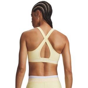 Under Armour Women's Crossback Mid Support Sports Bra - Yellow/White - YELLOW/WHITE