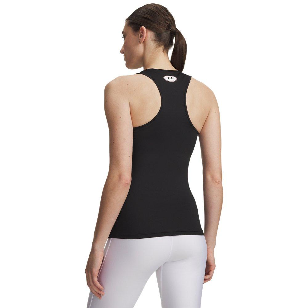 Under Armour Women's HeatGear Compression Tank - Black/White - BLACK/WHITE
