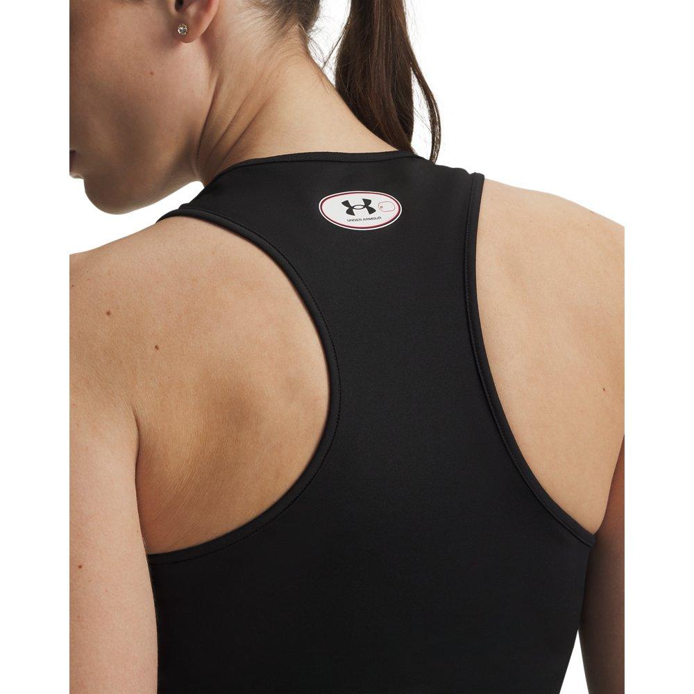Under Armour Women's HeatGear Compression Tank - Black/White - BLACK/WHITE