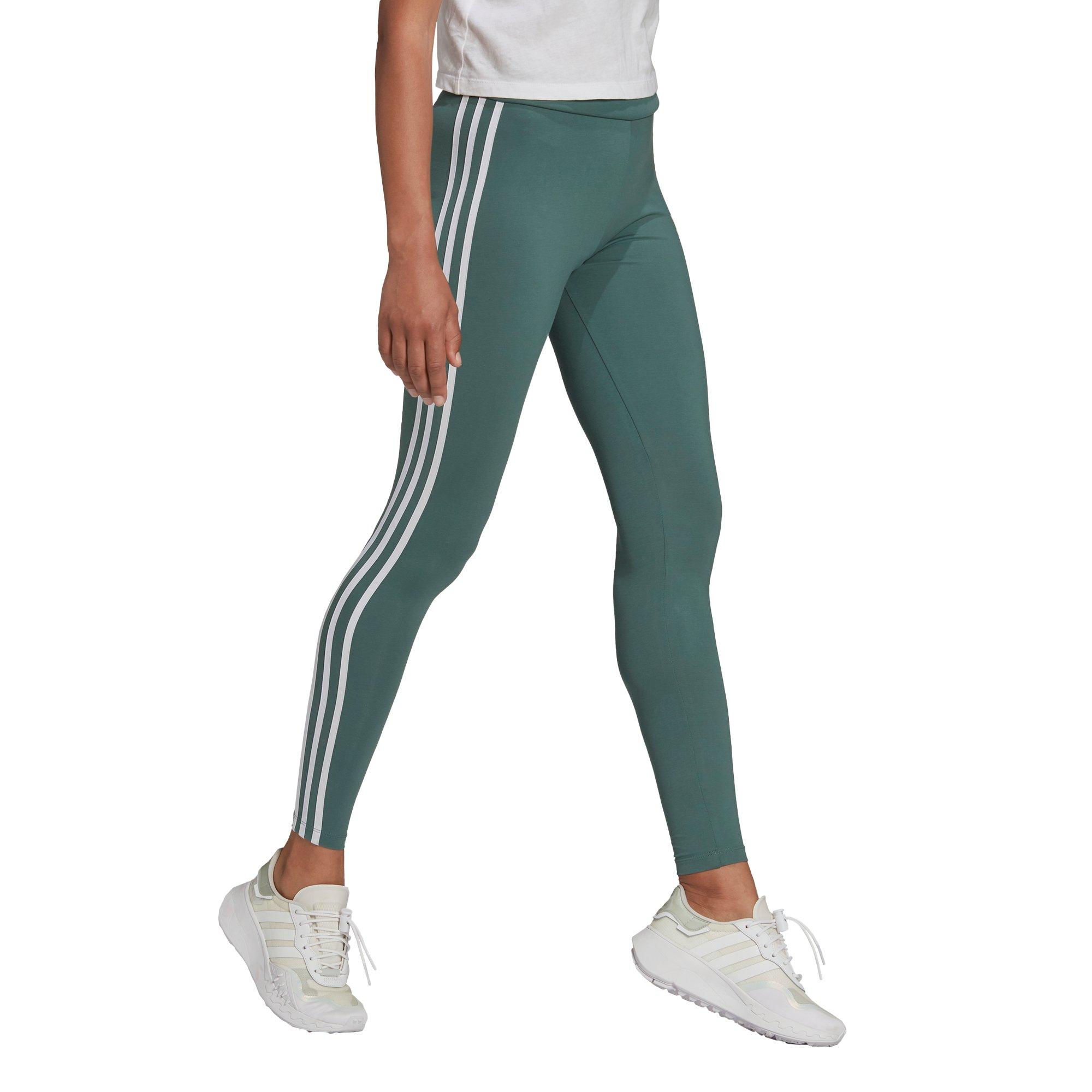 adidas City Leggings-Green - Hibbett | Adicolor Classics Originals Gear 3-Stripes Women\'s