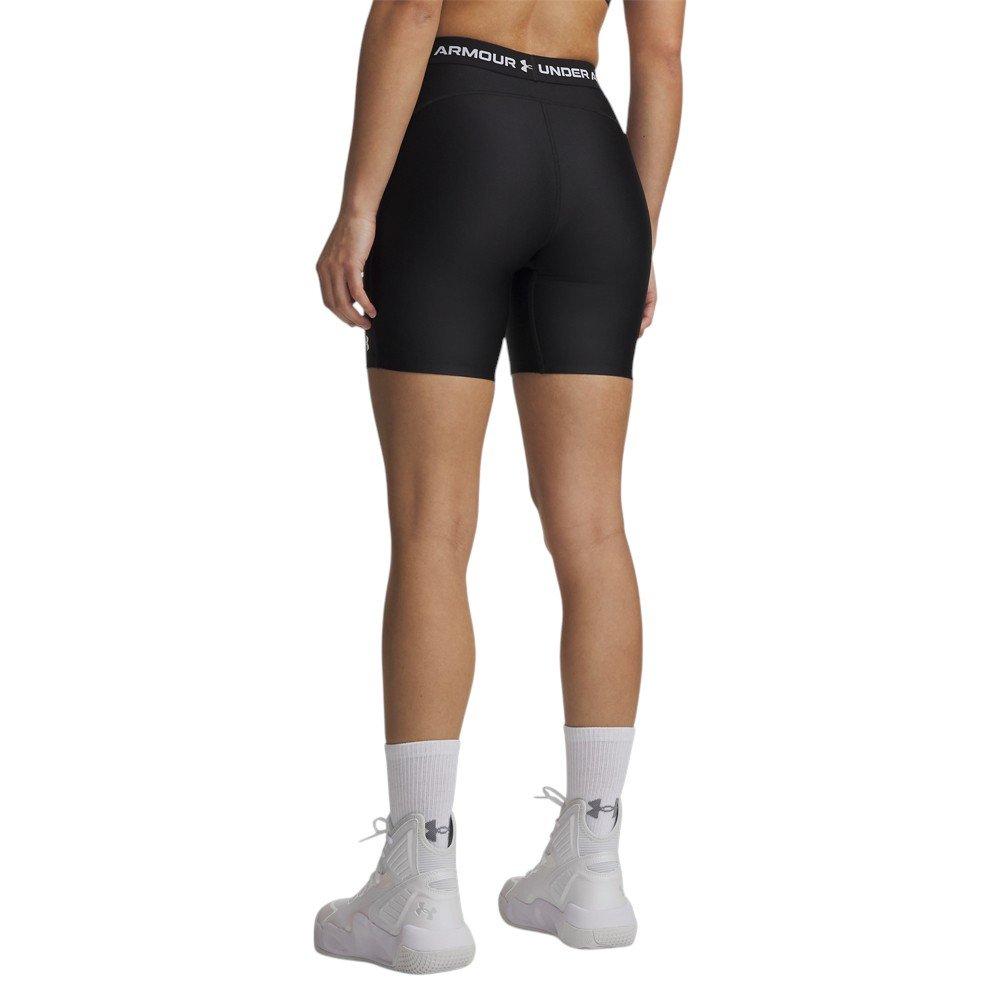 Under Armour Women's HeatGear 7" Shorts - Black/White - BLACK/WHITE