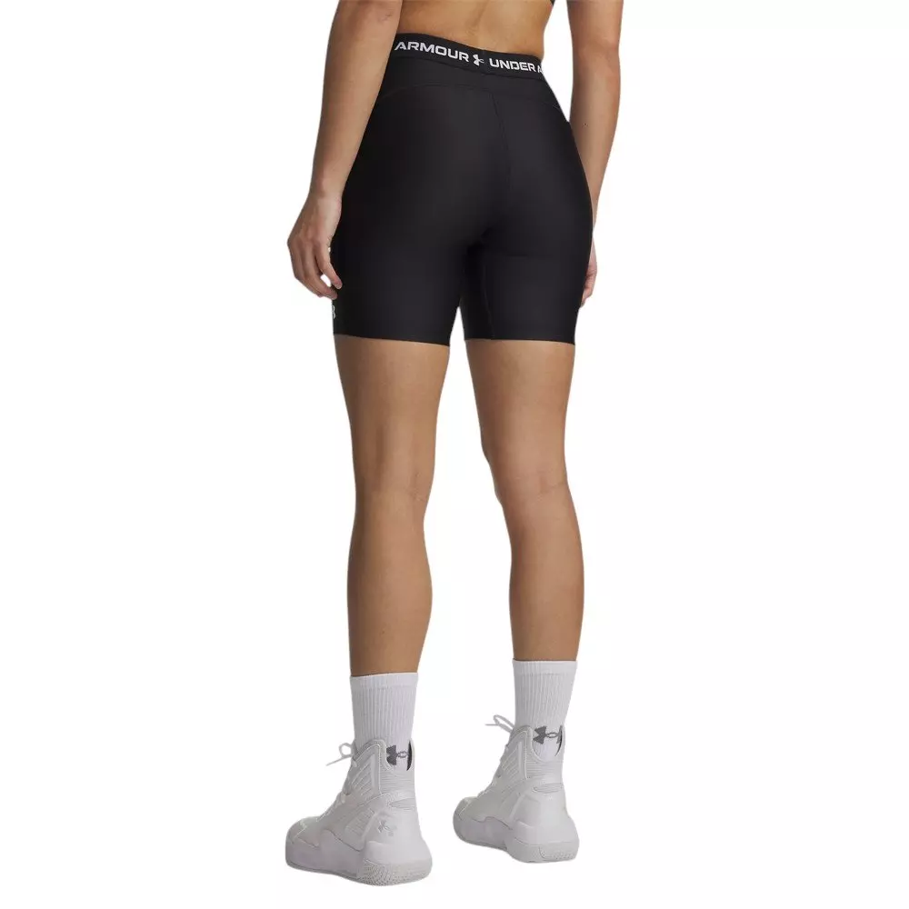 Under Armour Women's HeatGear 7" Shorts - Black/White - BLACK/WHITE