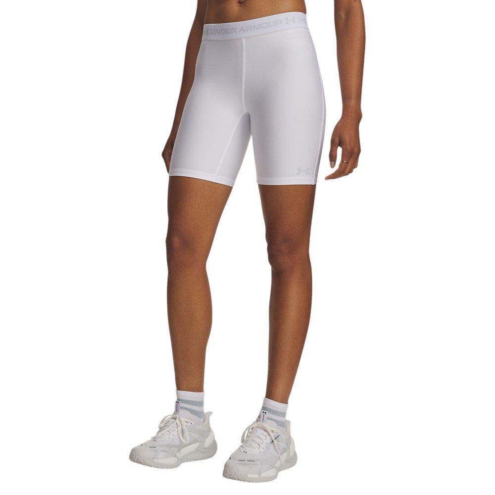 Under Armour Women's HeatGear 7" Shorts - White/Grey - WHITE/GREY