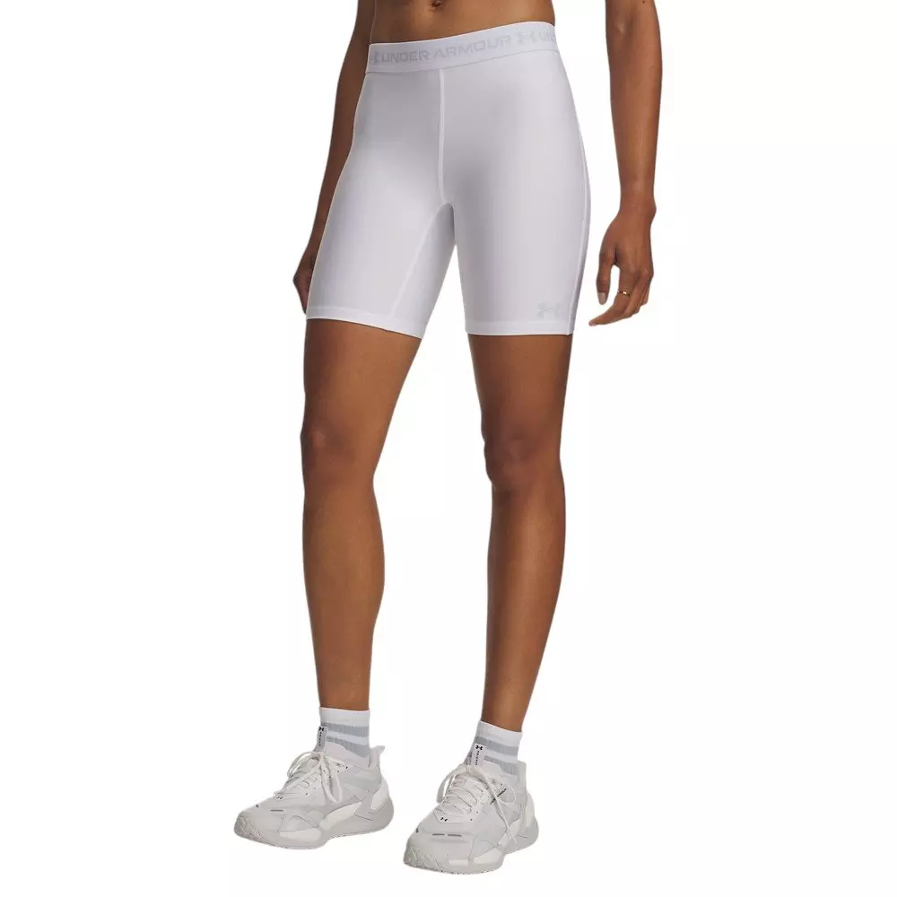 Under Armour Women's HeatGear 7" Shorts - White/Grey - WHITE/GREY