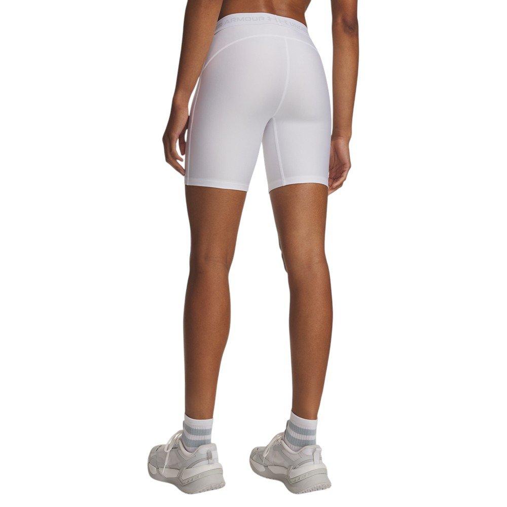 Under Armour Women's HeatGear 7" Shorts - White/Grey - WHITE/GREY