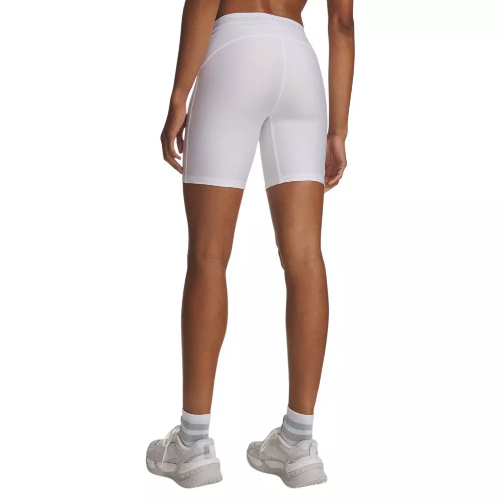 Under Armour Women's HeatGear 7" Shorts - White/Grey - WHITE/GREY