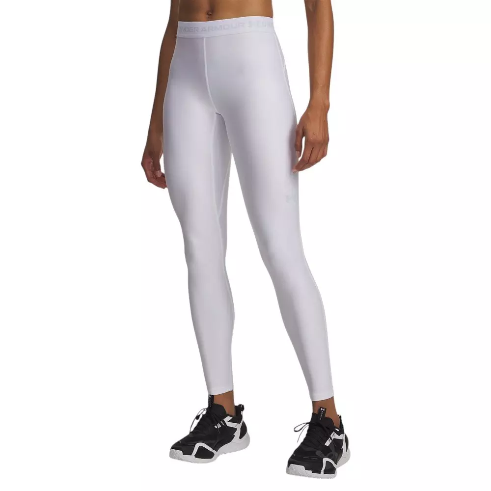 Under Armour Women's HeatGear Leggings - White/Grey - WHITE/GREY