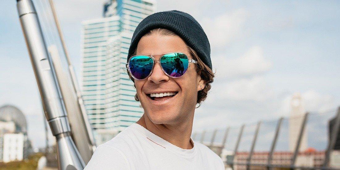 Blenders Skyway Crystal Orb Sunglasses - BLUE/PURPLE Thumbnail View 5