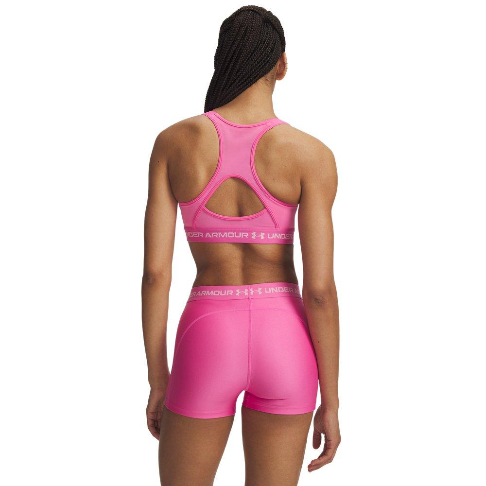 Under Armour Women's HeatGear Crossback High Support Sports Bra - Pink - PINK
