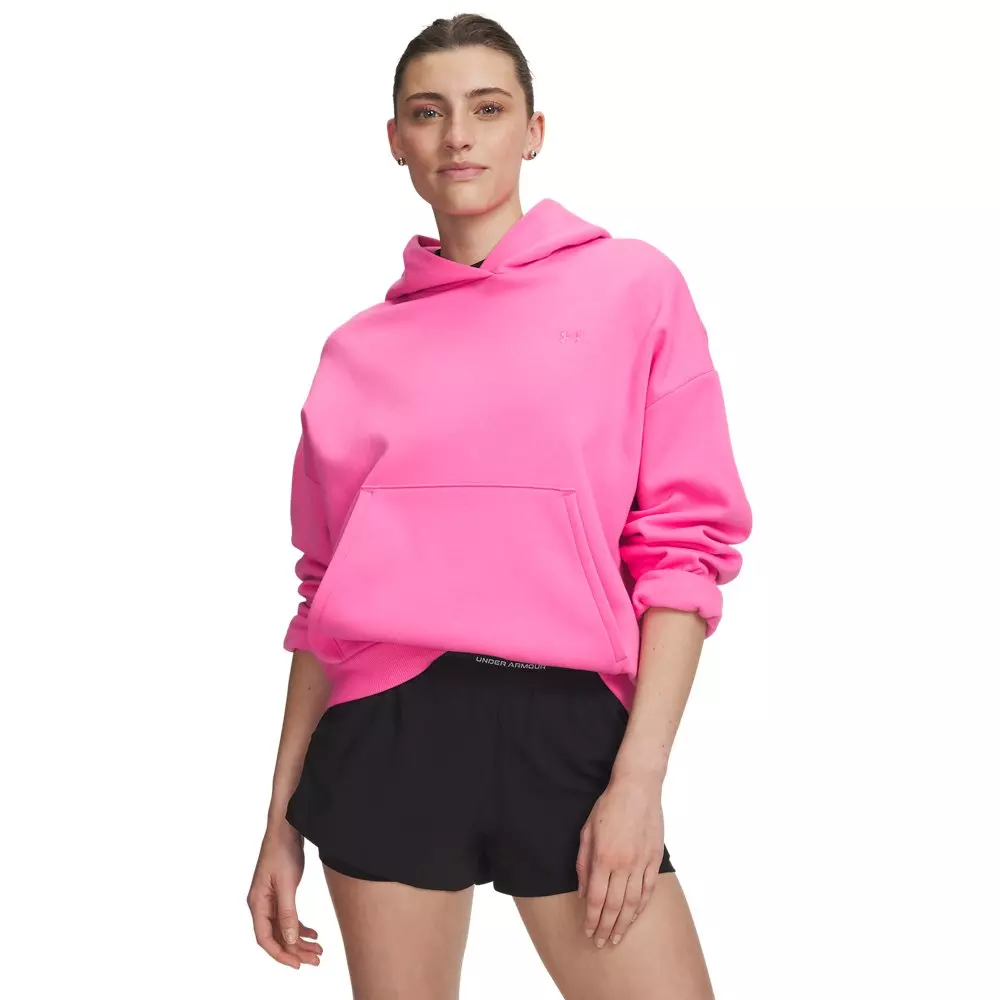 Under Armour Women's Icon Fleece Reinvented Hoodie - Pink - PINK