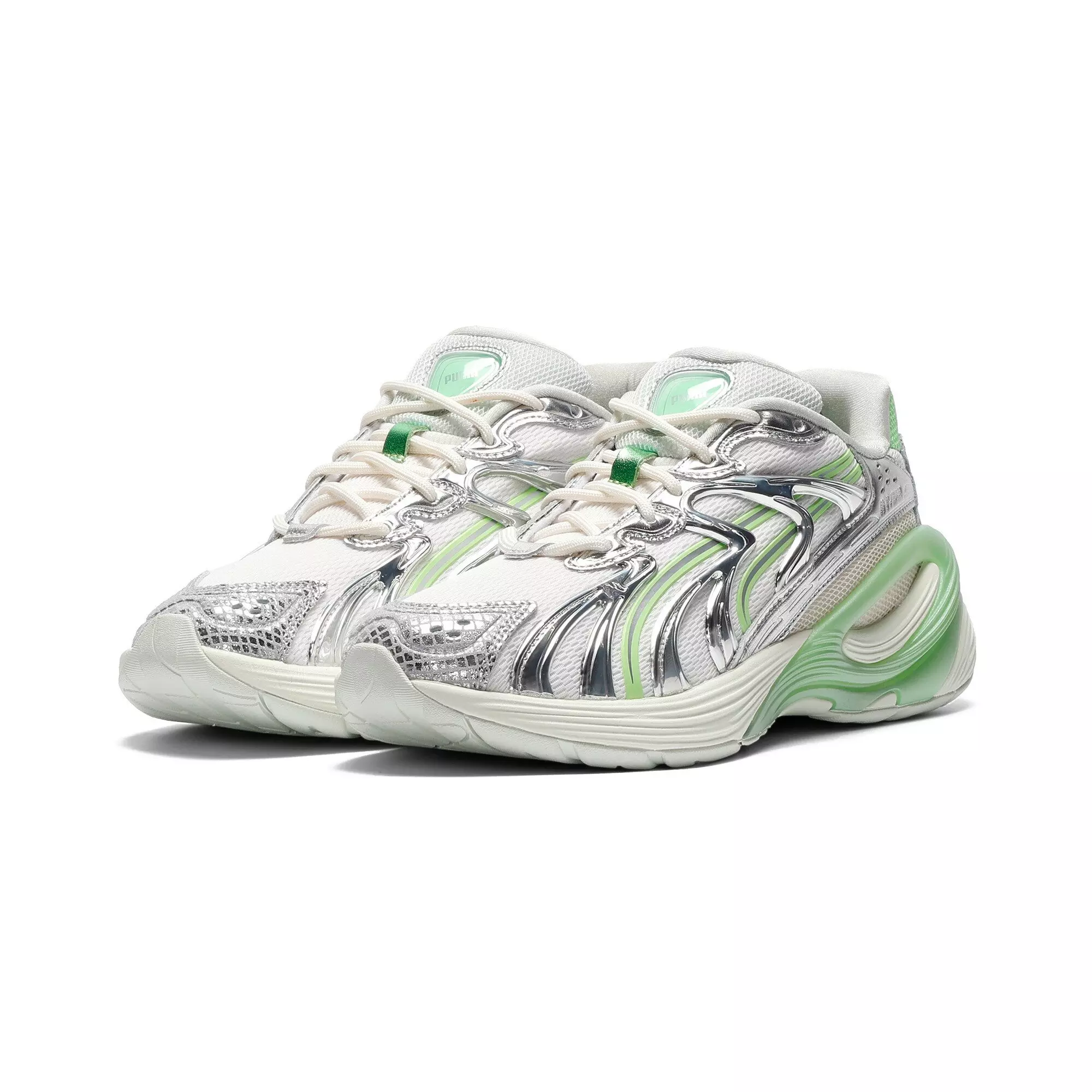 PUMA Inverse Light Beam "Warm White/Spring Fern/Sage Frost" Women's Shoe - WHITE/FERN/SAGE