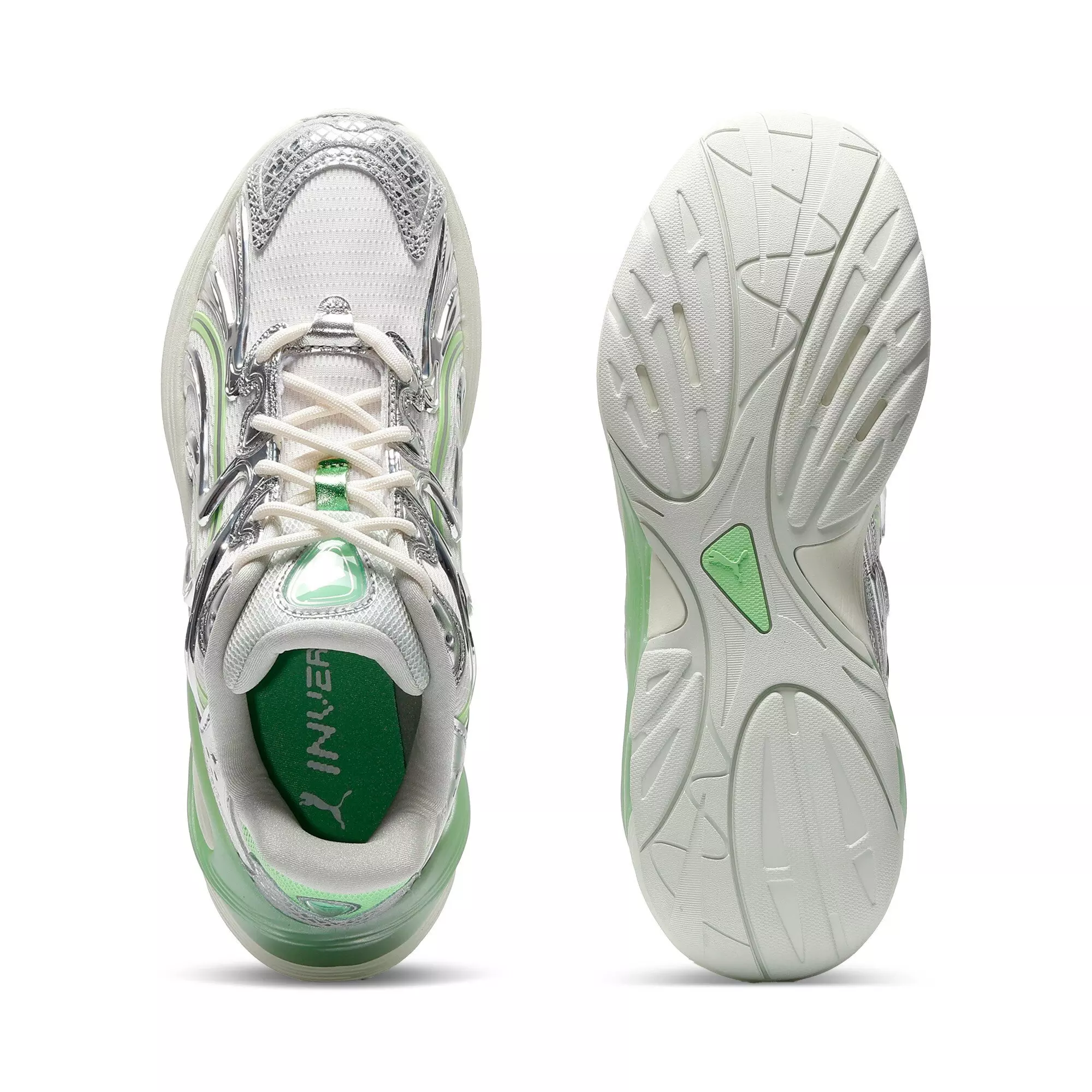 PUMA Inverse Light Beam "Warm White/Spring Fern/Sage Frost" Women's Shoe - WHITE/FERN/SAGE