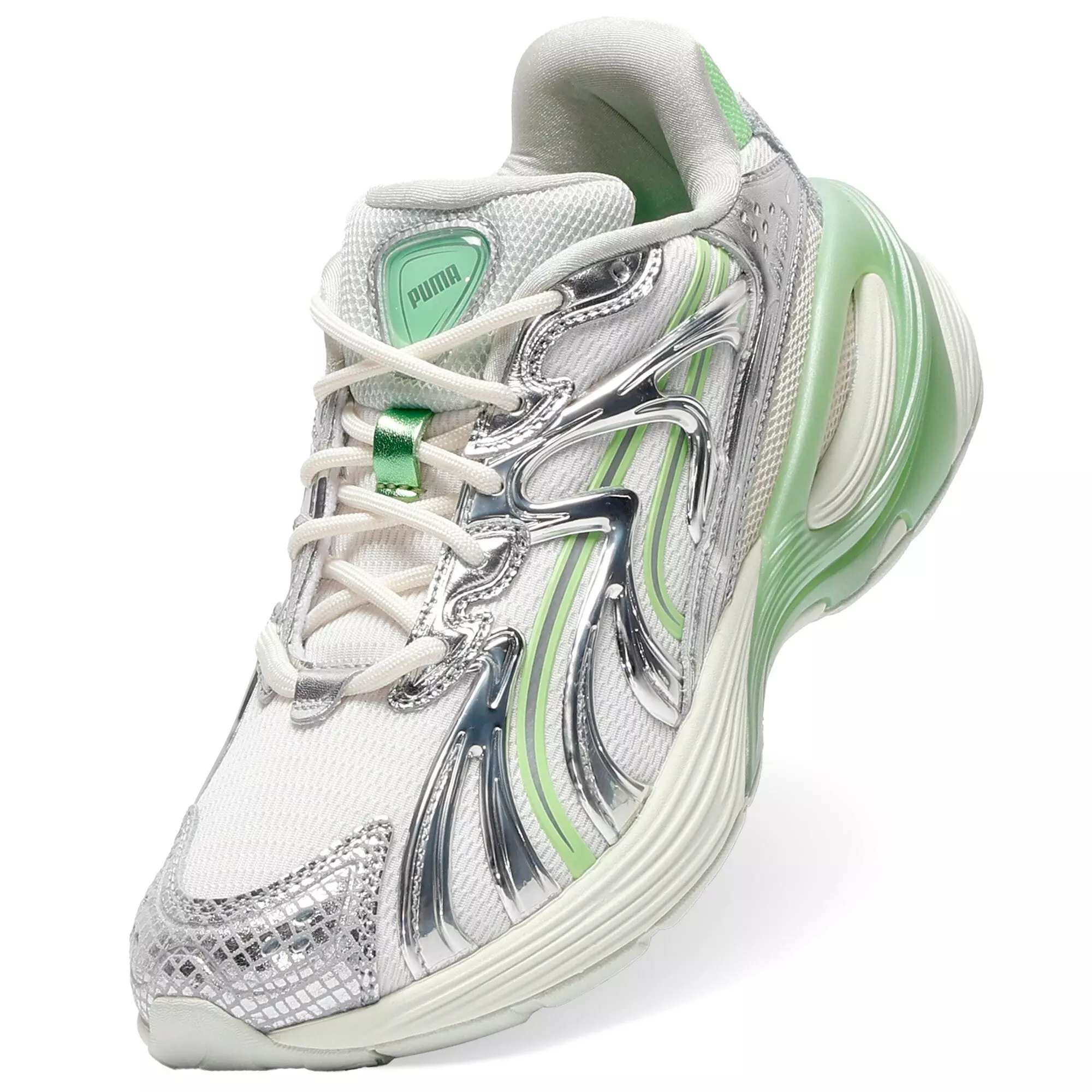 PUMA Inverse Light Beam "Warm White/Spring Fern/Sage Frost" Women's Shoe - WHITE/FERN/SAGE