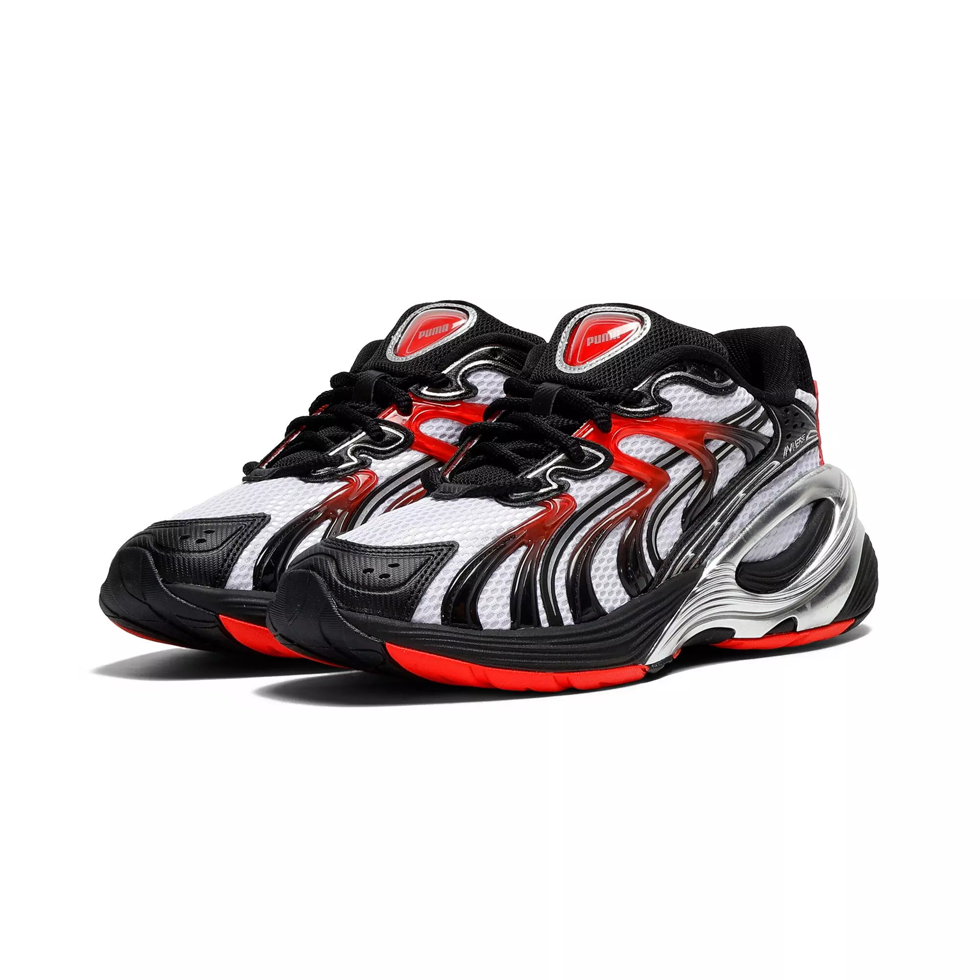 PUMA Inverse PUMATECH-X "PUMA White/PUMA Black/For All Time Red" Women's Shoe - WHITE/BLACK/RED