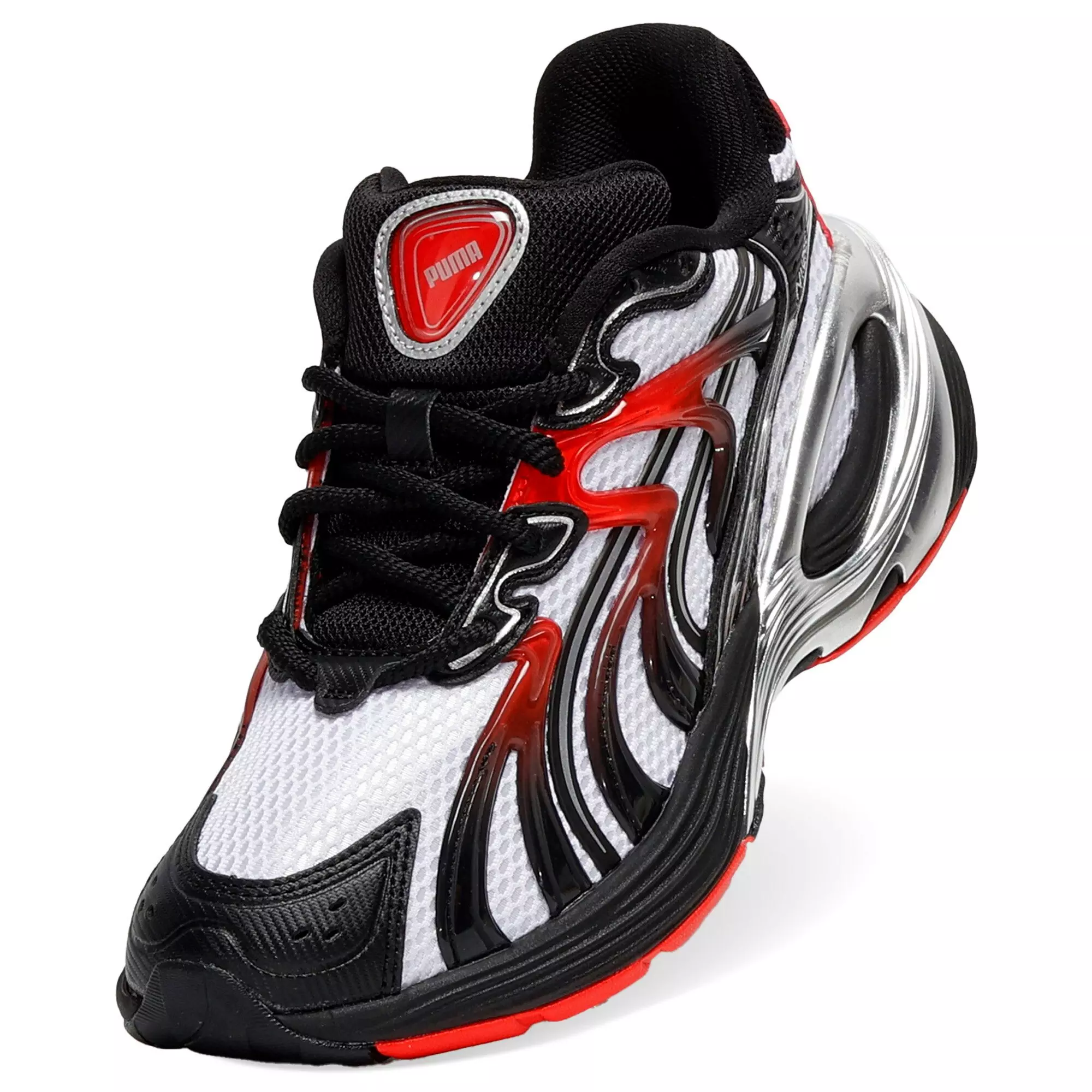 PUMA Inverse PUMATECH-X "PUMA White/PUMA Black/For All Time Red" Women's Shoe - WHITE/BLACK/RED