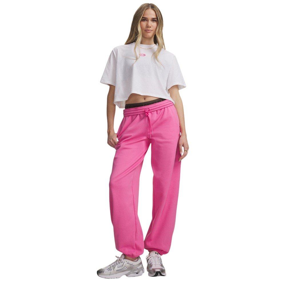 Under Armour Women's Icon Fleece Reinvented Gym Pants - Pink - PINK