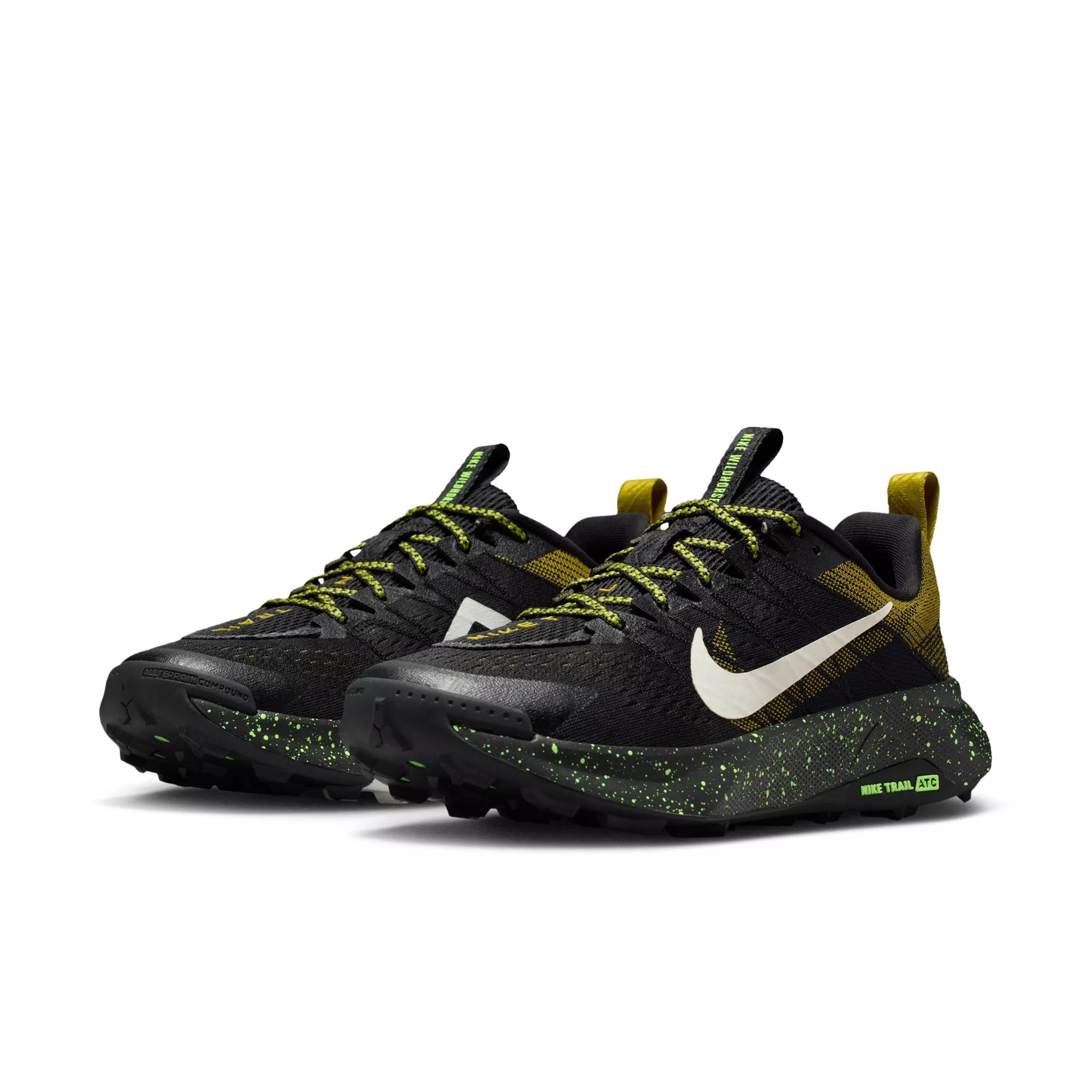 Nike Wildhorse 10 "Black/Peat Moss/Volt Ice/Phantom" Women's Trail Running Shoe - BLACK/MOSS/VOLT/PHANTOM