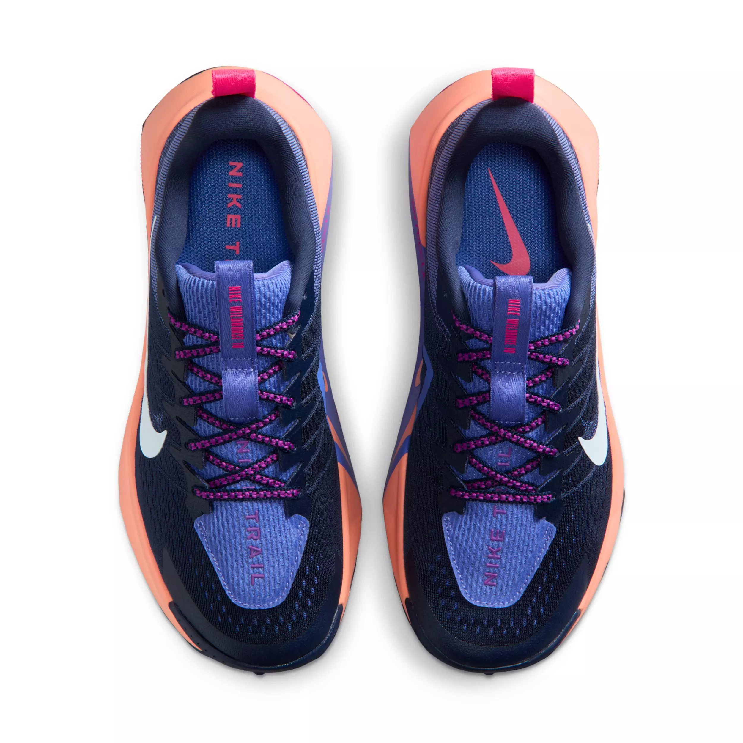 Nike Wildhorse 10 "Midnight Navy/Sapphire/Orange Pulse/Hydrogen Blue" Women's Trail Running Shoe - NAVY/SAPPHIRE/ORANGE/BLUE