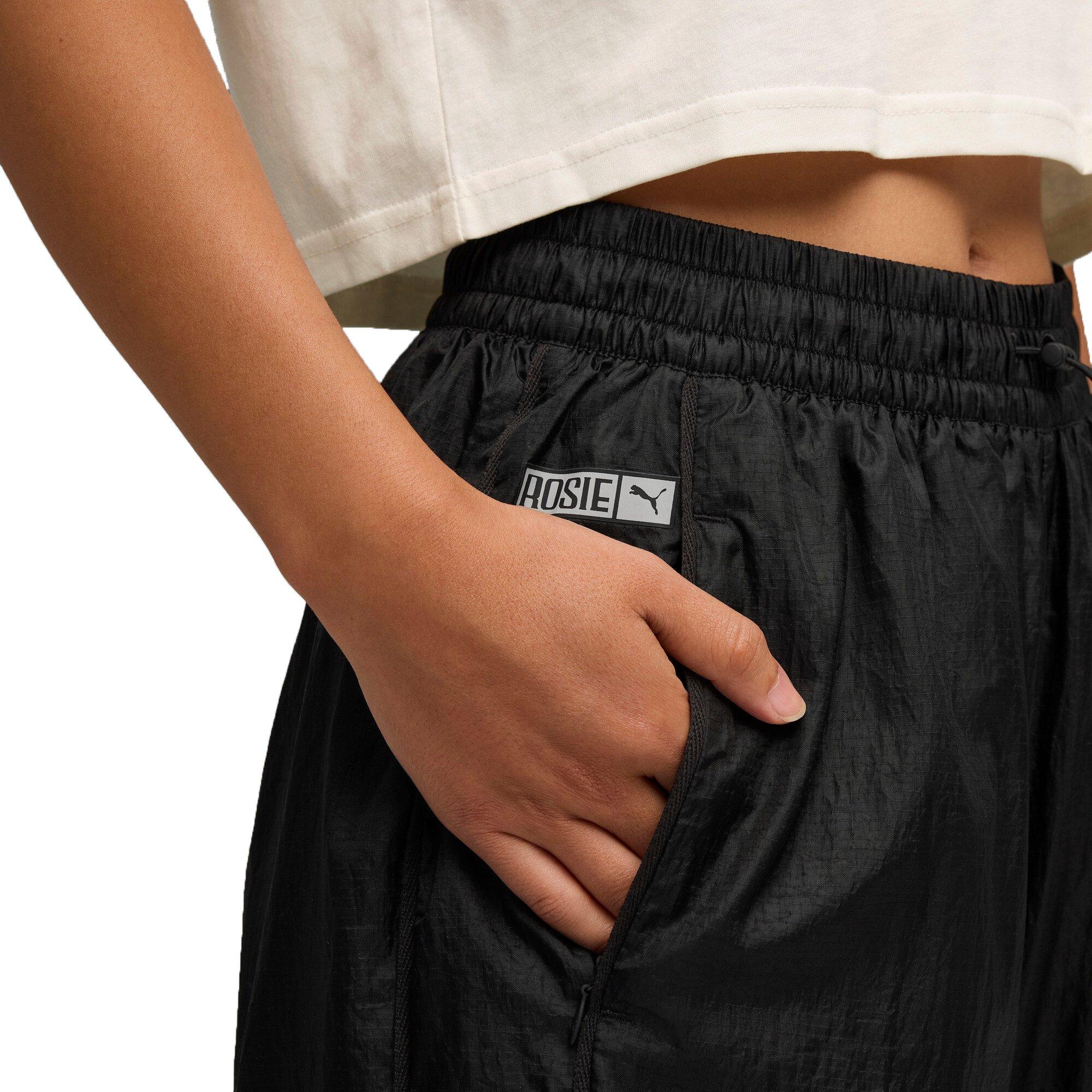 PUMA Women's PUMA x ROS&Eacute; T7 Relaxed Track Pants -Black - BLACK Thumbnail View 3