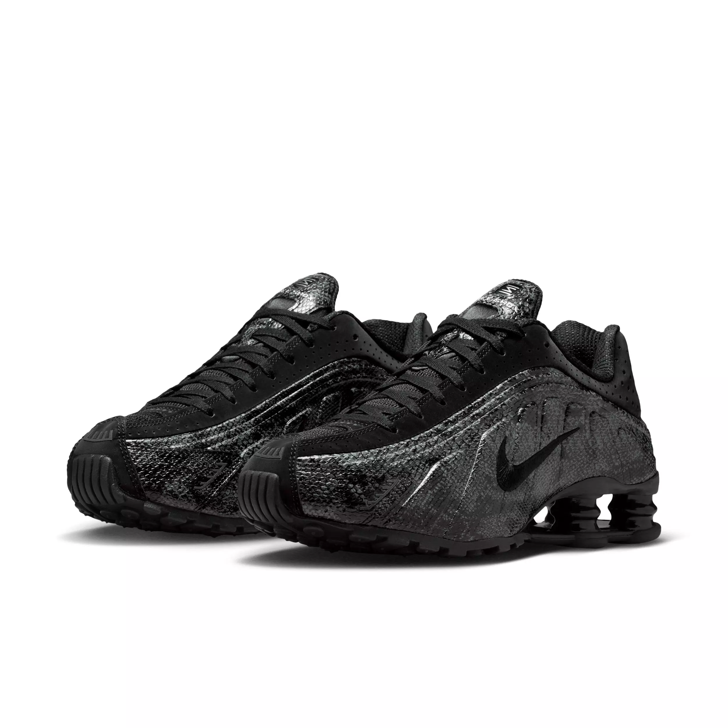 Nike Shox R4 "Black/Metallic Silver/Dark Grey/Black" Women's Shoe - BLACK/SILVER/DK GREY/BLACK