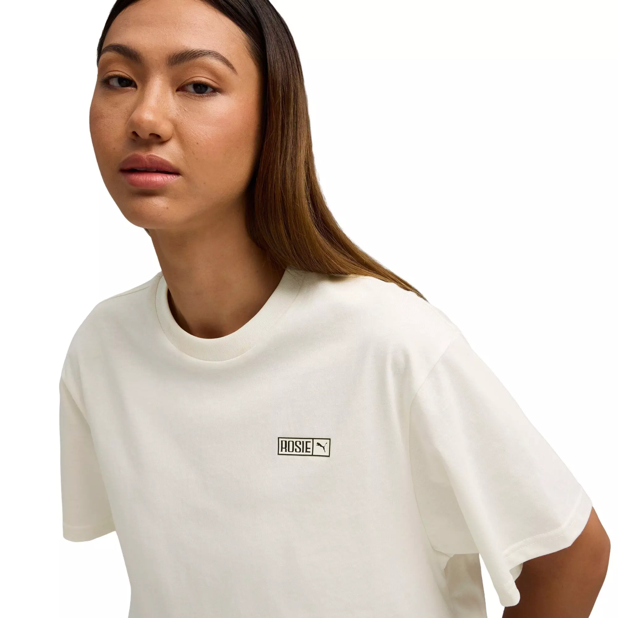 PUMA Women's PUMA x ROSÉ Relaxed Tee -White - WHITE