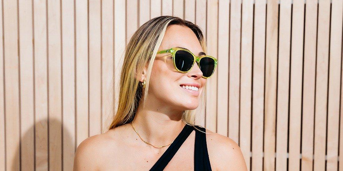 Blenders Palmy Spark Lime Sunglasses - GREEN Thumbnail View 5