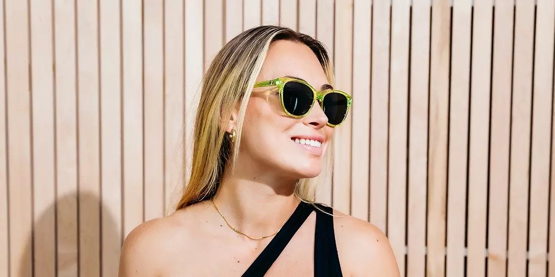 Blenders Palmy Spark Lime Sunglasses - GREEN