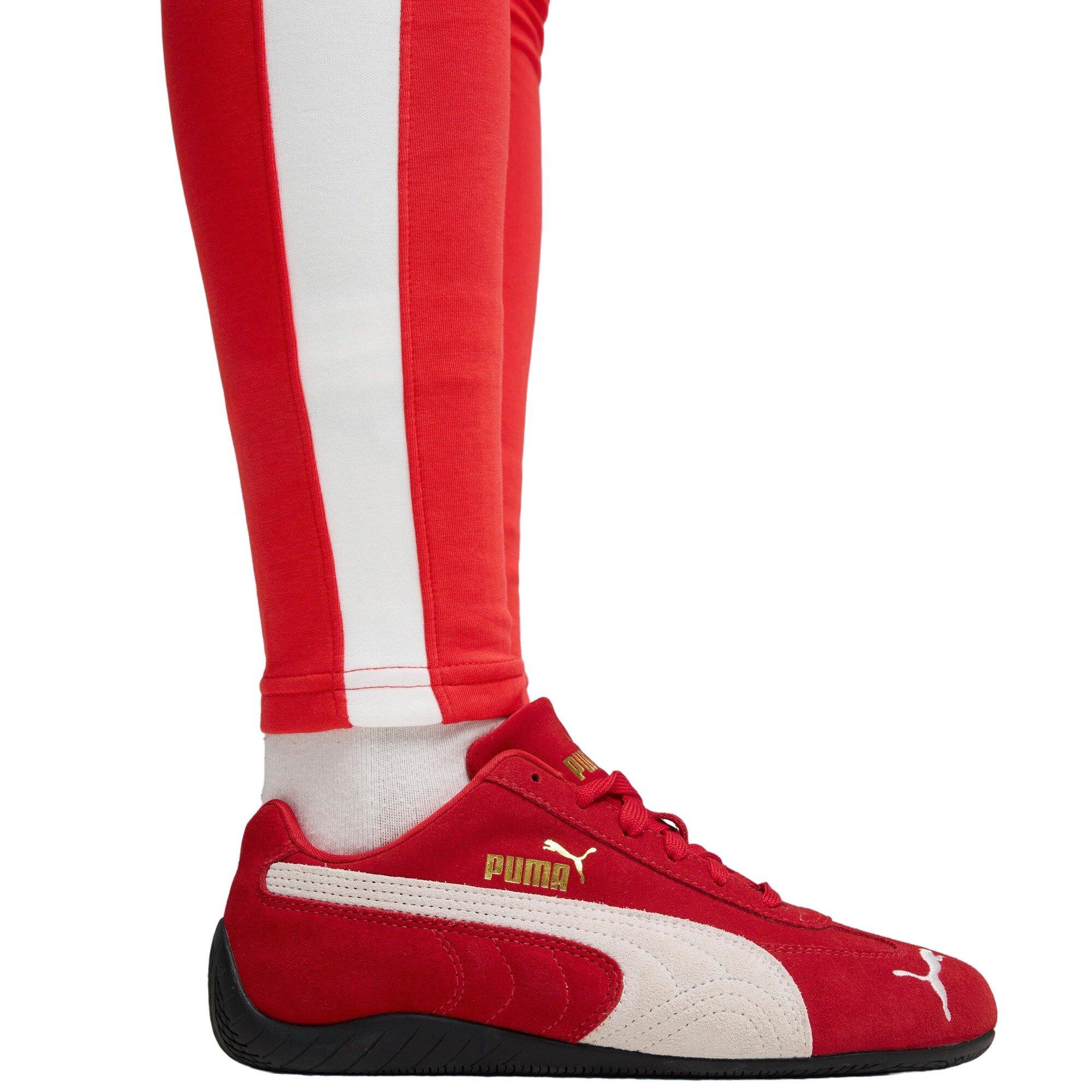 PUMA Women's T7 Zip Leggings - Red/White - RED/WHITE Thumbnail View 4