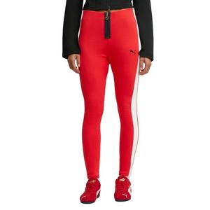 PUMA Women's T7 Zip Leggings -Red/White