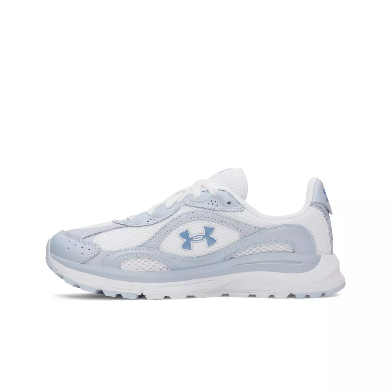 Under Armour Tech Runner "White/Spackle Blue/Blue Smoke" Women's Shoe - WHITE/BLUE/BLUE