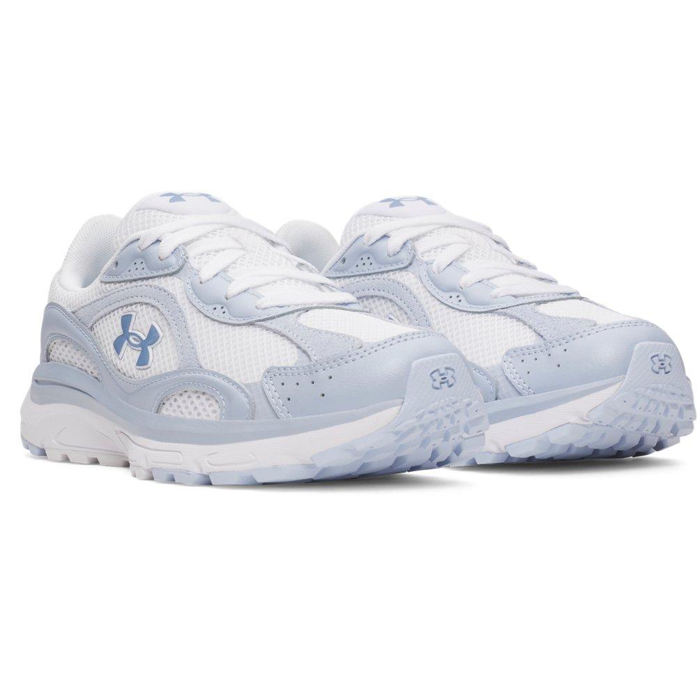 Under Armour Tech Runner "White/Spackle Blue/Blue Smoke" Women's Shoe - WHITE/BLUE/BLUE