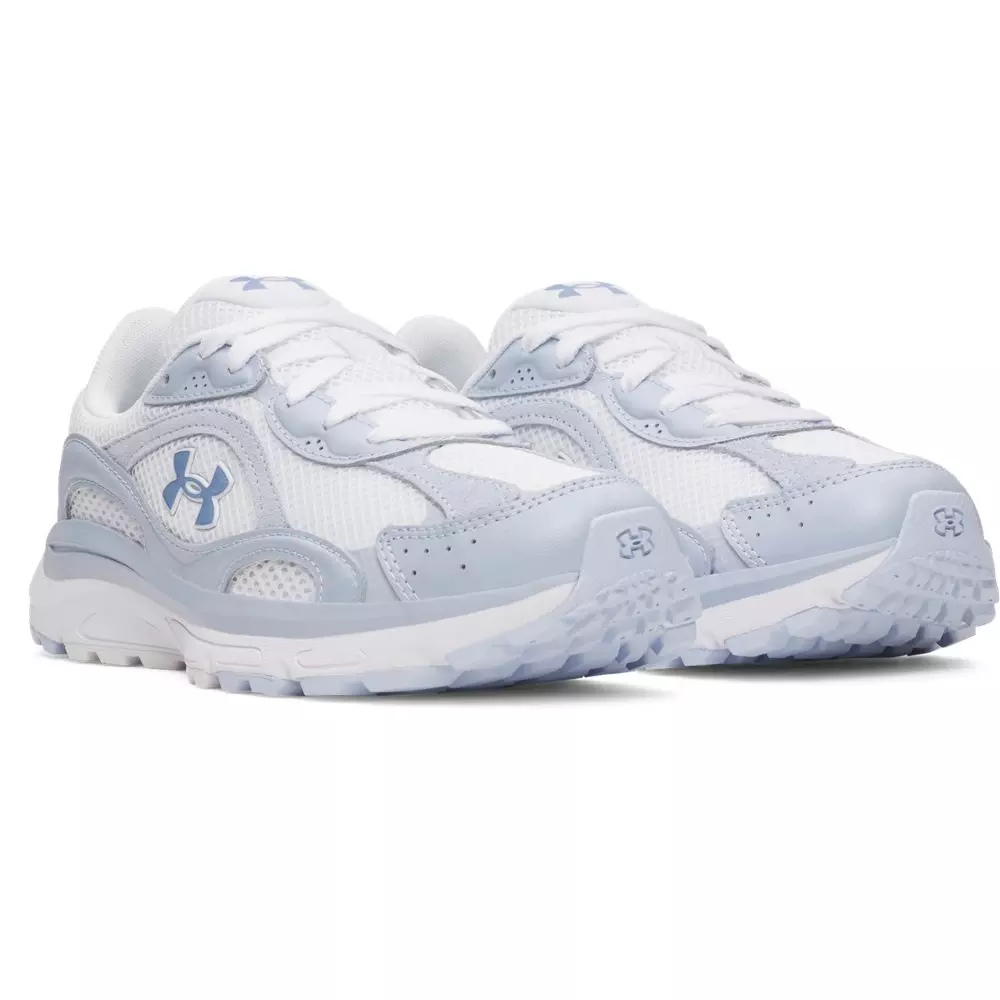 Under Armour Tech Runner "White/Spackle Blue/Blue Smoke" Women's Shoe - WHITE/BLUE/BLUE