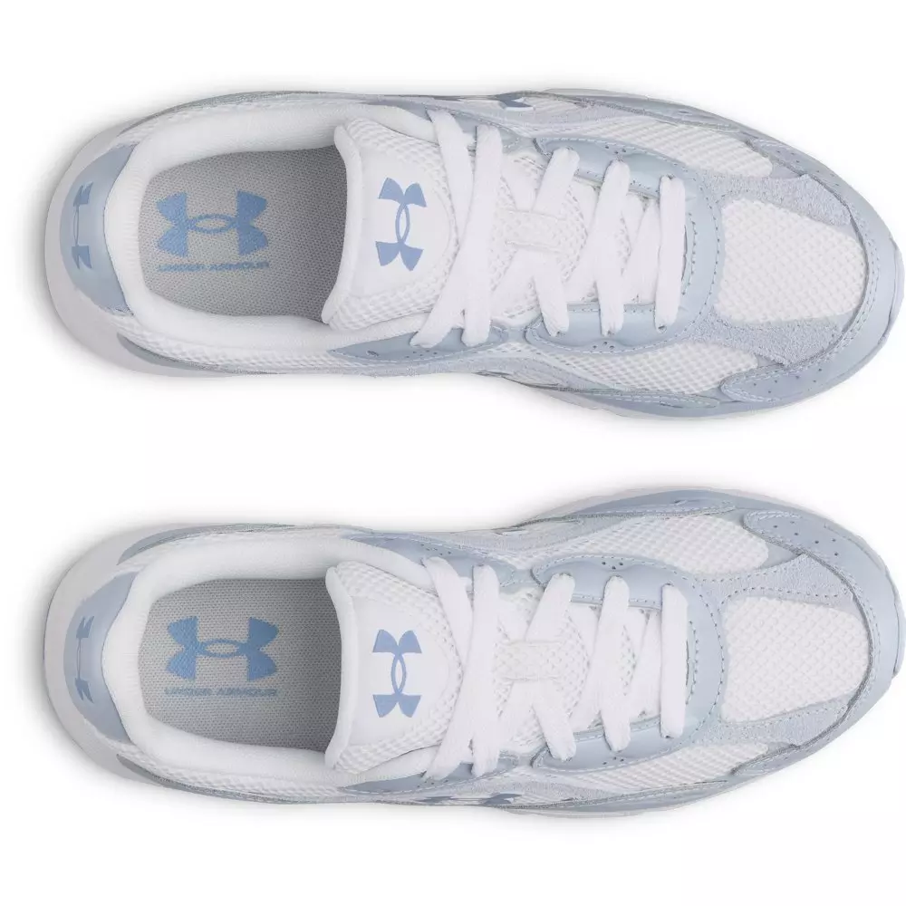 Under Armour Tech Runner "White/Spackle Blue/Blue Smoke" Women's Shoe - WHITE/BLUE/BLUE
