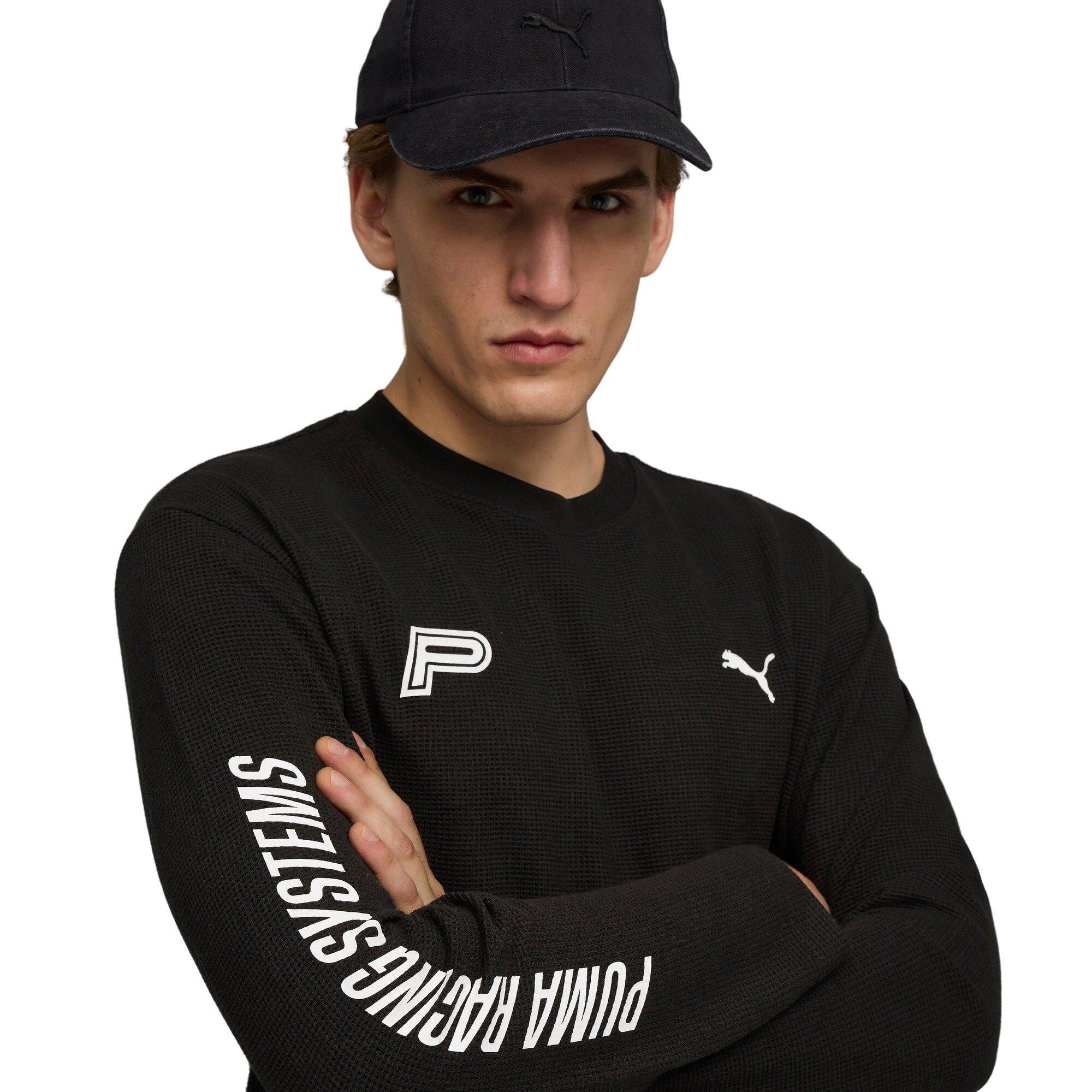 PUMA Men's FUTURE.PUMA.ARCHIVE Long Sleeve Tee -Black - BLACK Thumbnail View 3