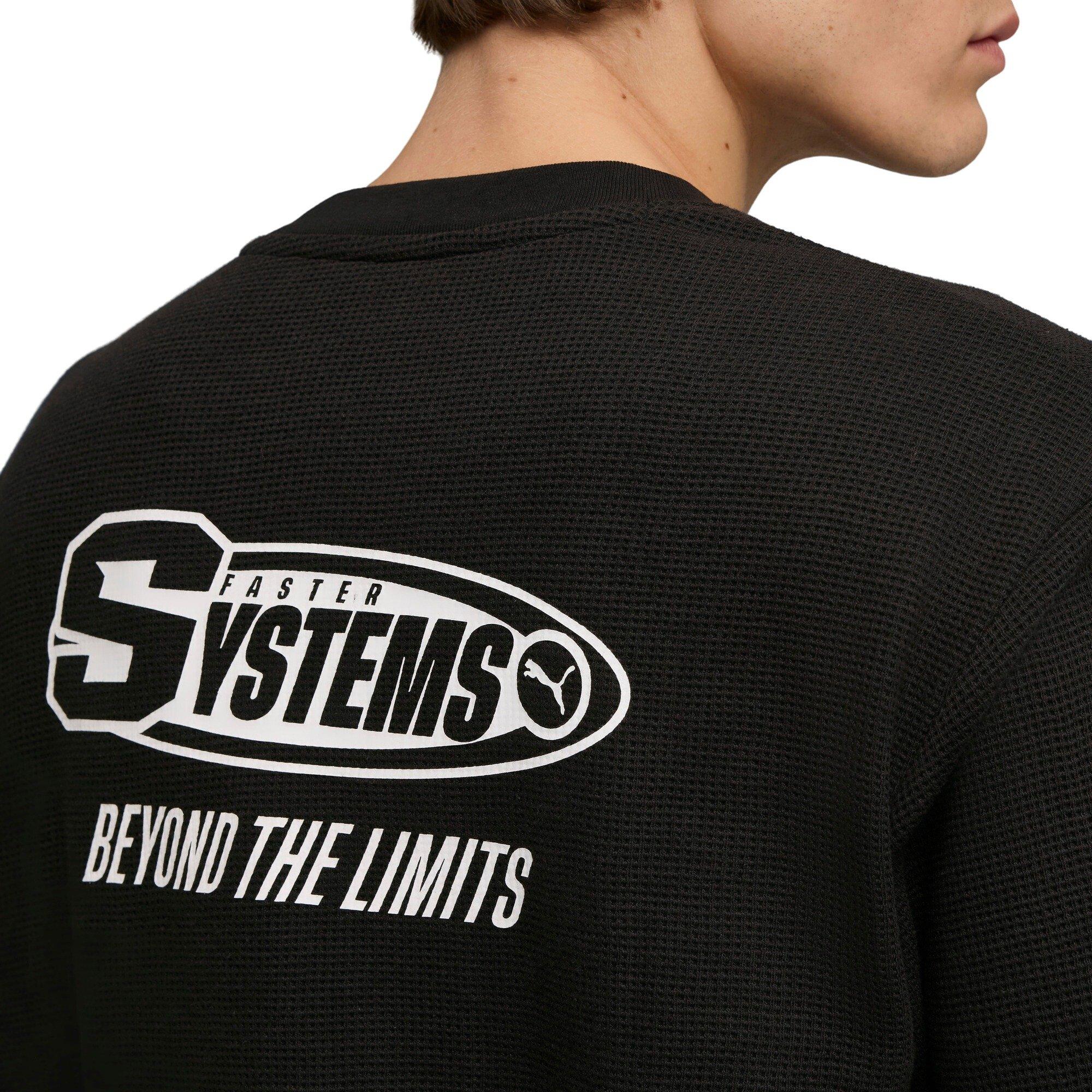 PUMA Men's FUTURE.PUMA.ARCHIVE Long Sleeve Tee -Black - BLACK Thumbnail View 4