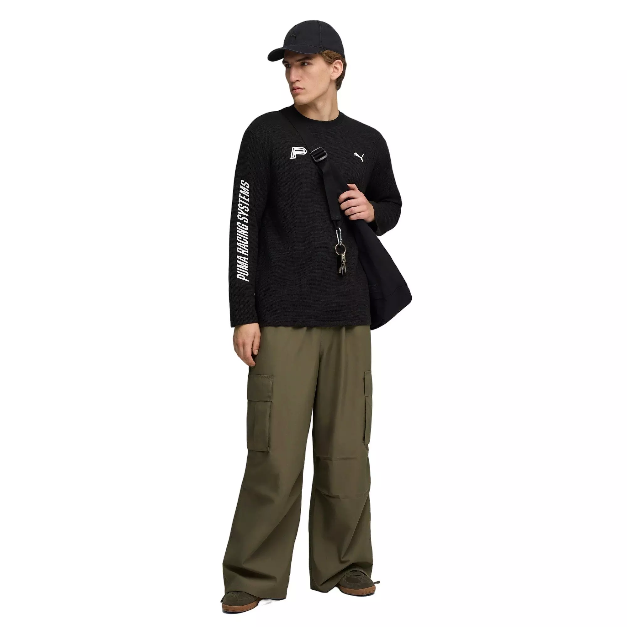 PUMA Men's FUTURE.PUMA.ARCHIVE Long Sleeve Tee - Black - BLACK