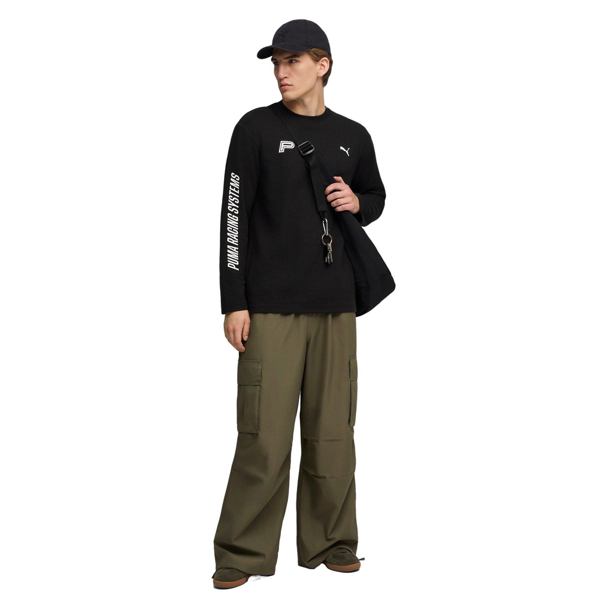 PUMA Men's FUTURE.PUMA.ARCHIVE Long Sleeve Tee -Black - BLACK Thumbnail View 5