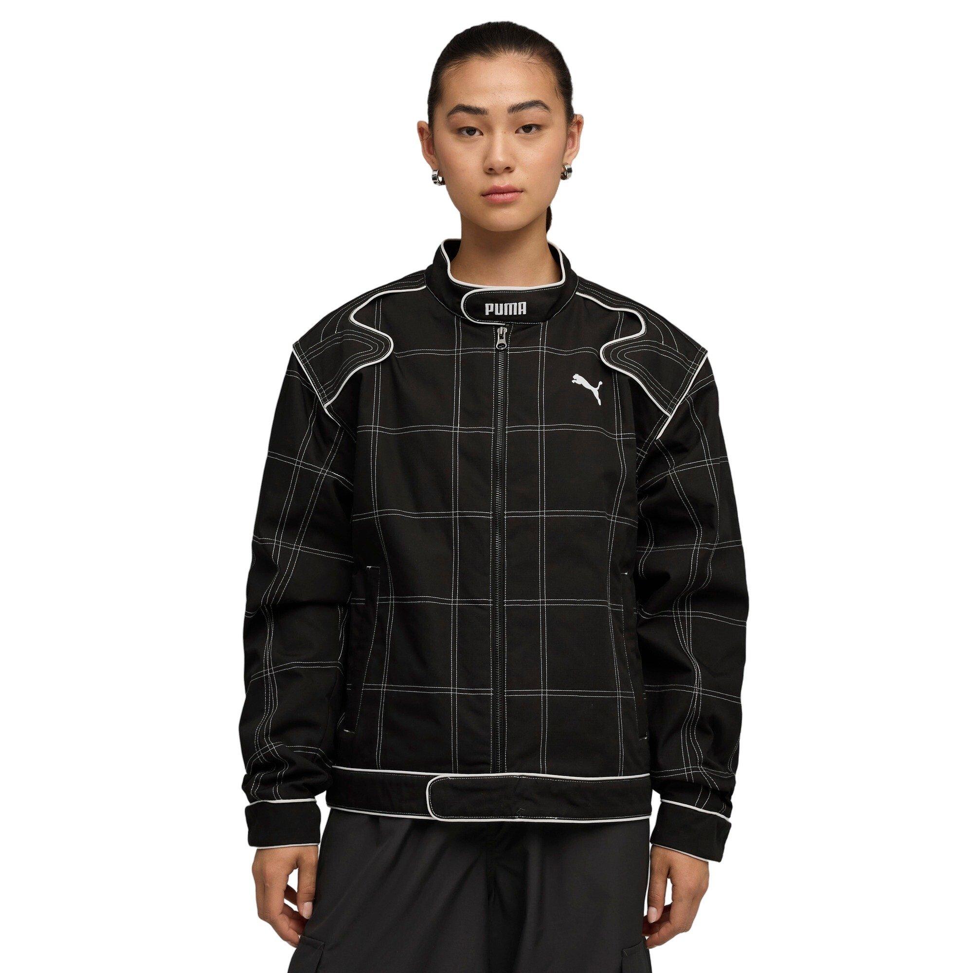 PUMA Women's FUTURE.PUMA.ARCHIVE Racer Jacket - Black - BLACK Thumbnail View 1