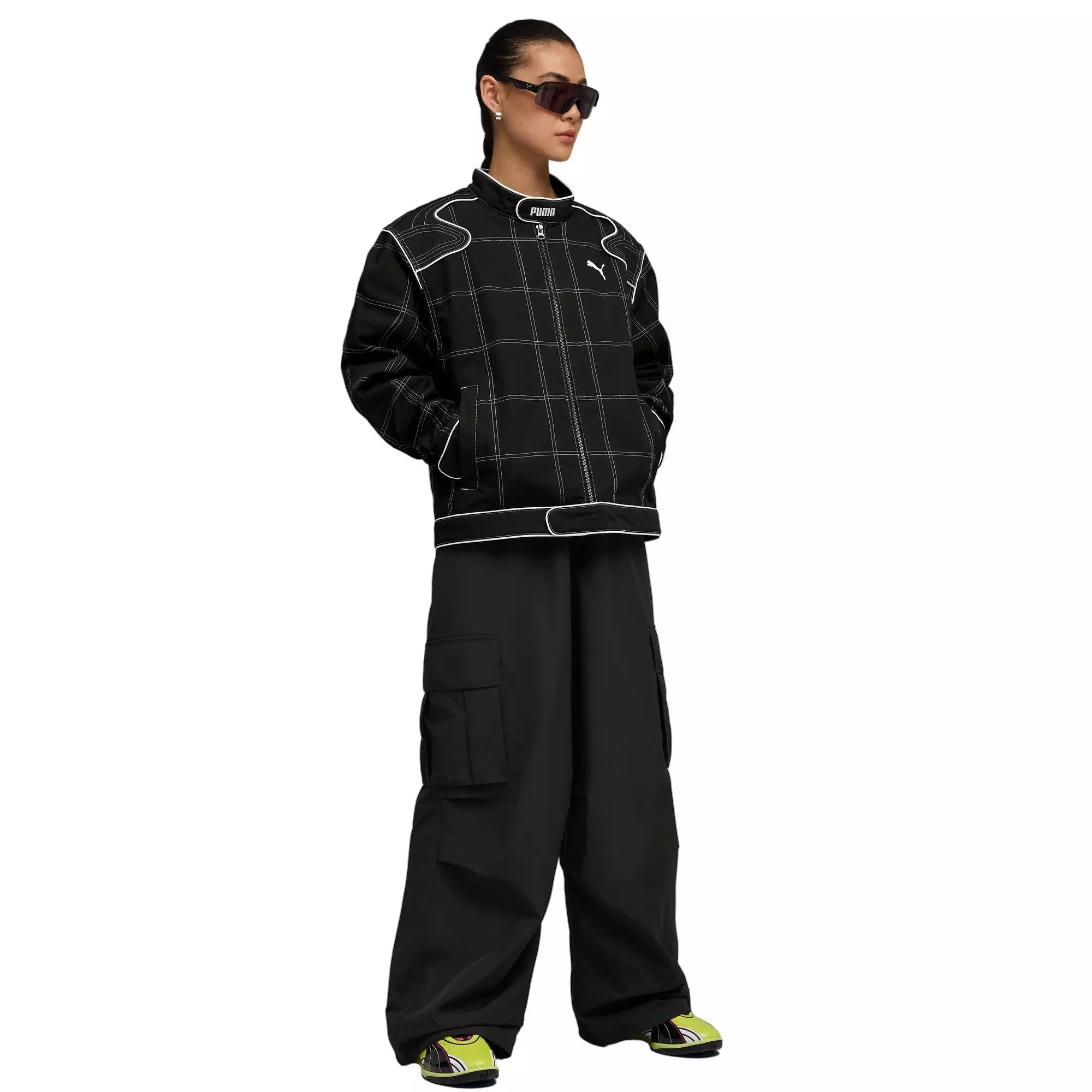 PUMA Women's FUTURE.PUMA.ARCHIVE Racer Jacket -Black - BLACK