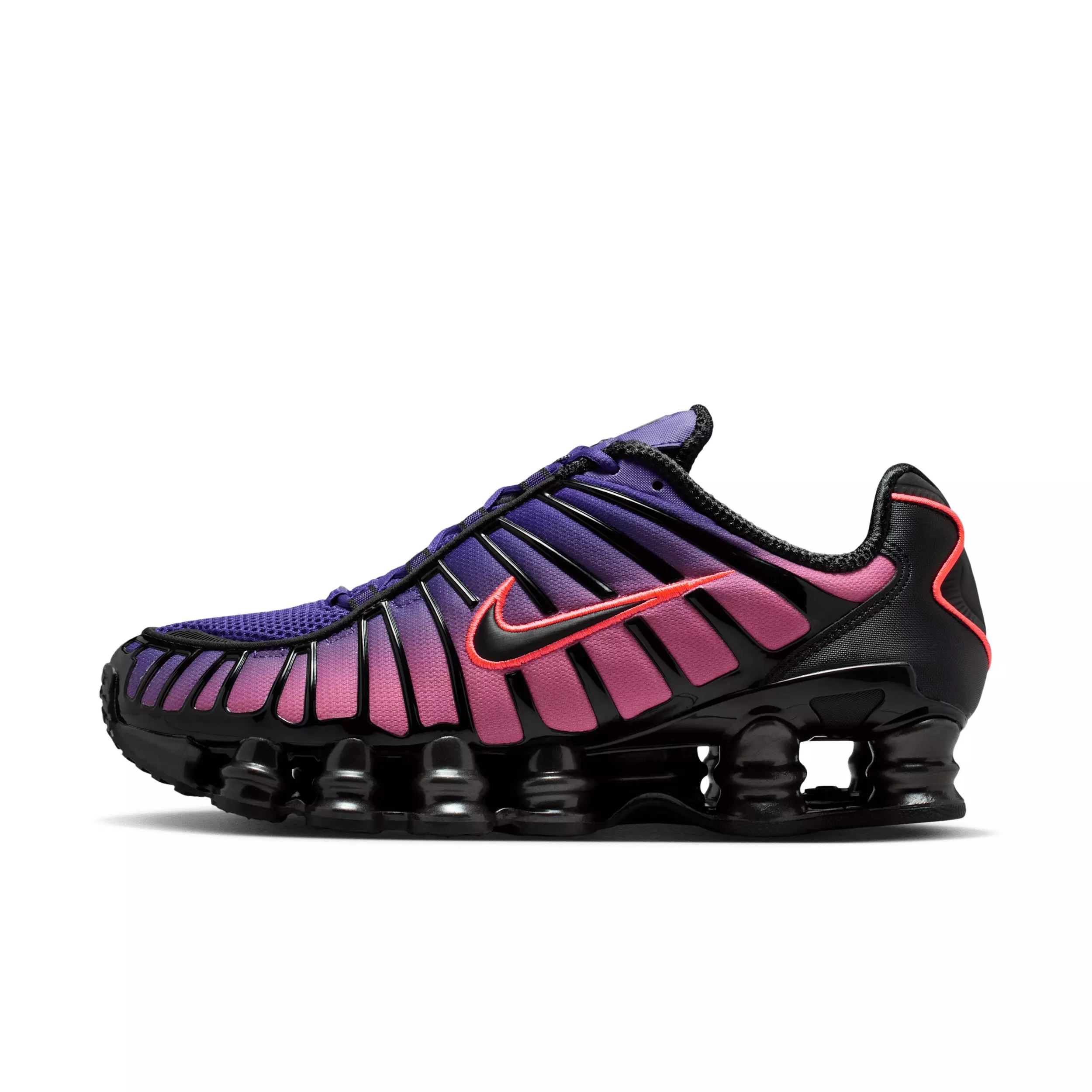 Nike Shox TL Fade "Court Purple/Metallic Black/Peony/Hot Lava" Women's Shoe - PURPLE/BLACK/PEONY/LAVA