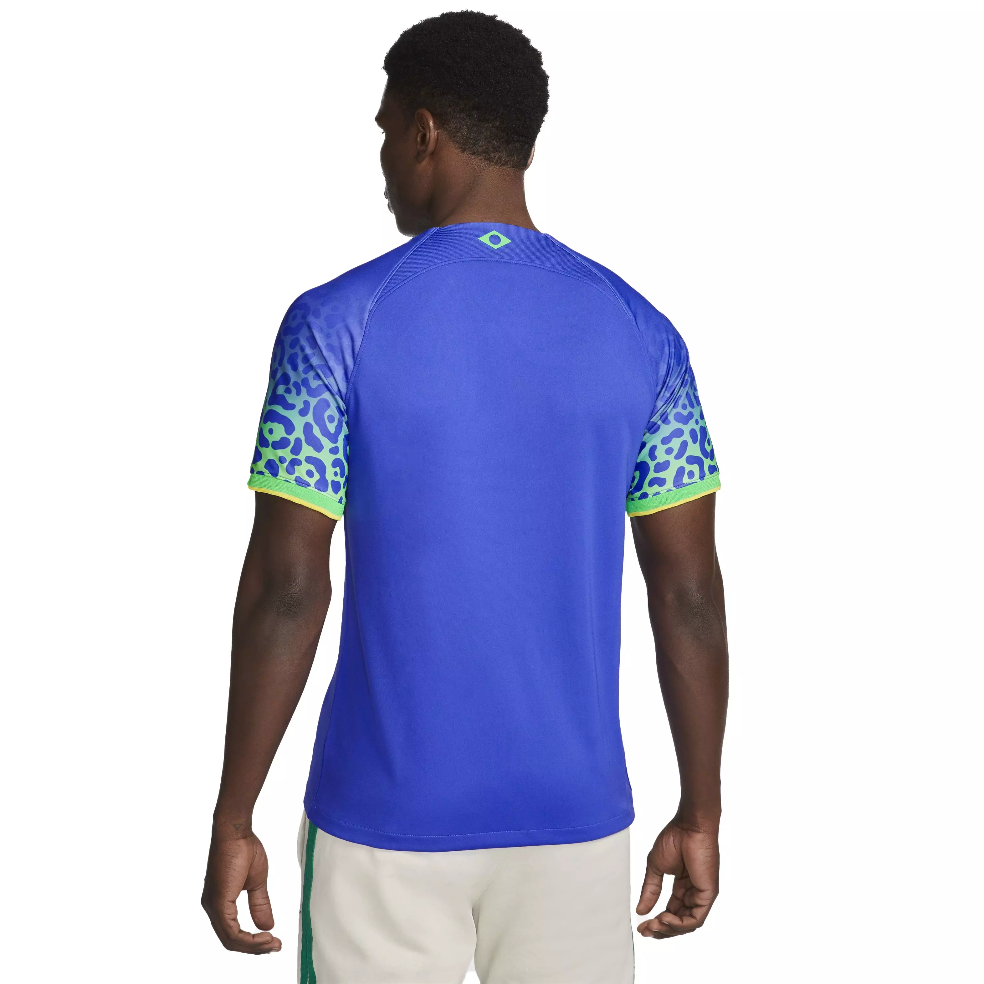 Nike Men's Brazil 2022/23 Stadium Away Dri-FIT ADV Soccer Jersey-Blue - BLUE