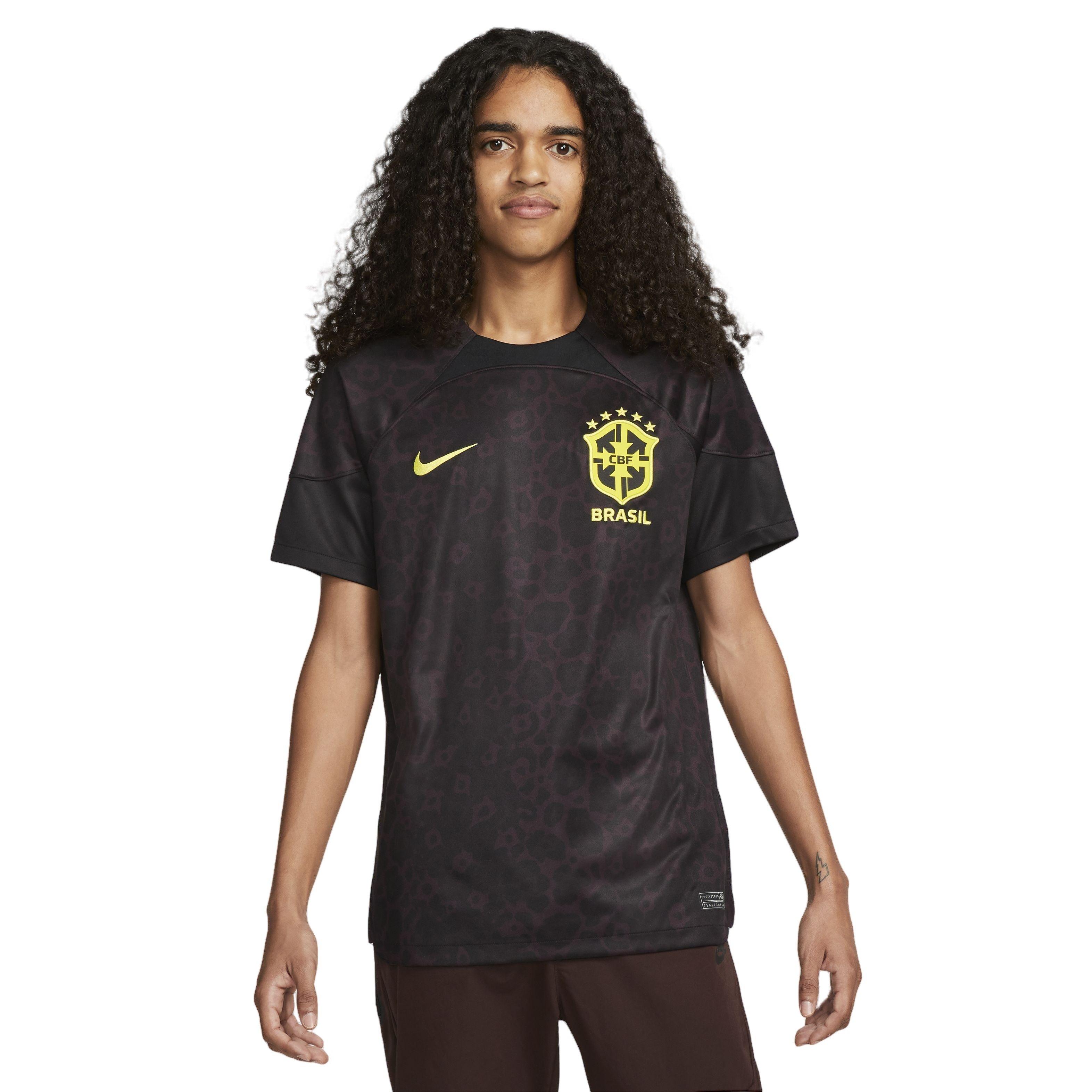 Nike Men's Brazil 2022/23 Stadium Goalkeeper Dri-FIT ADV Soccer Jersey-Black  - Hibbett
