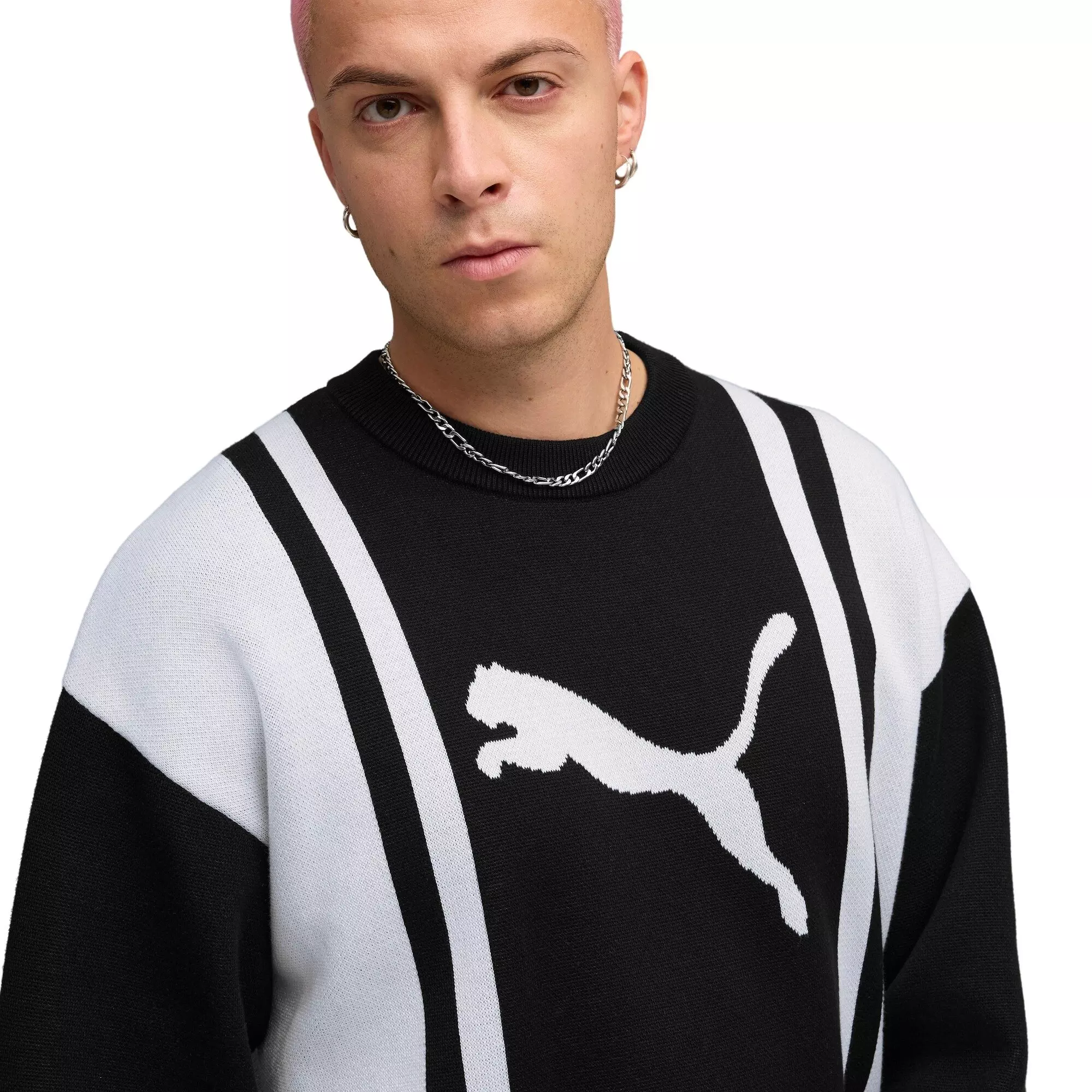 PUMA Men's FUTURE.PUMA.ARCHIVE Sweater -Black/White - BLACK/WHITE
