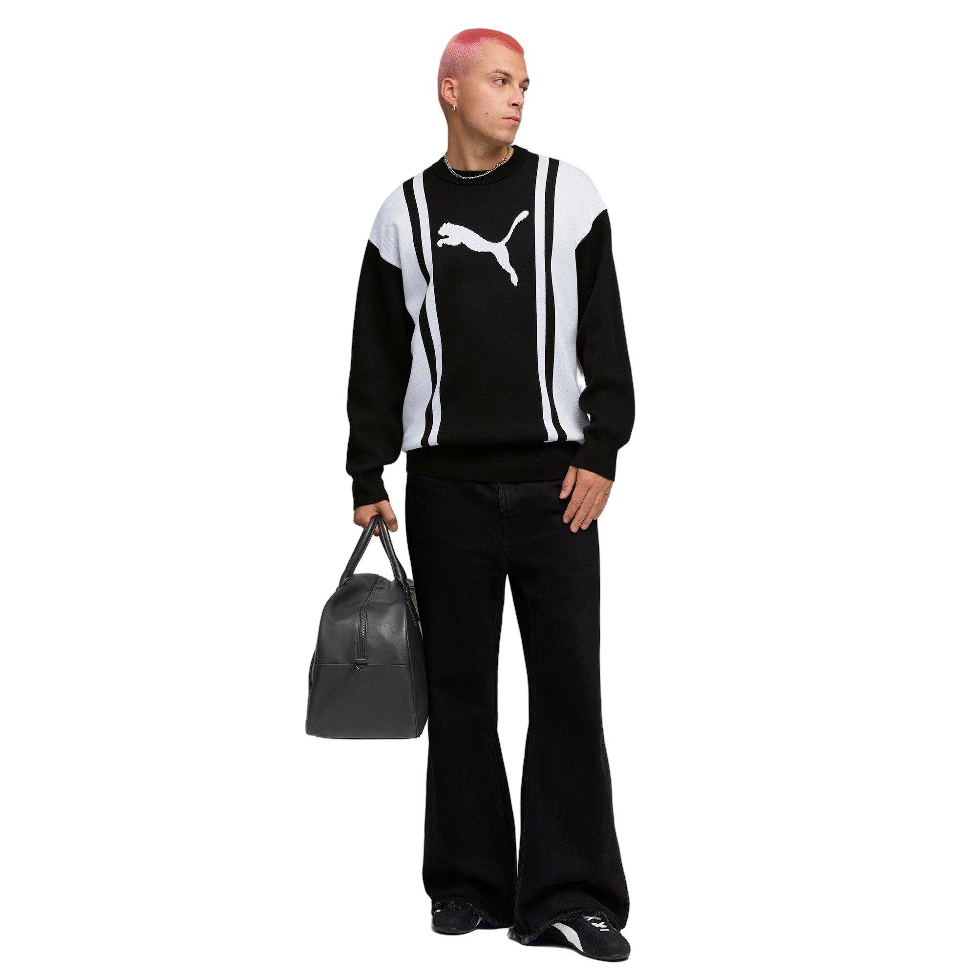 PUMA Men's FUTURE.PUMA.ARCHIVE Sweater -Black/White - BLACK/WHITE Thumbnail View 5