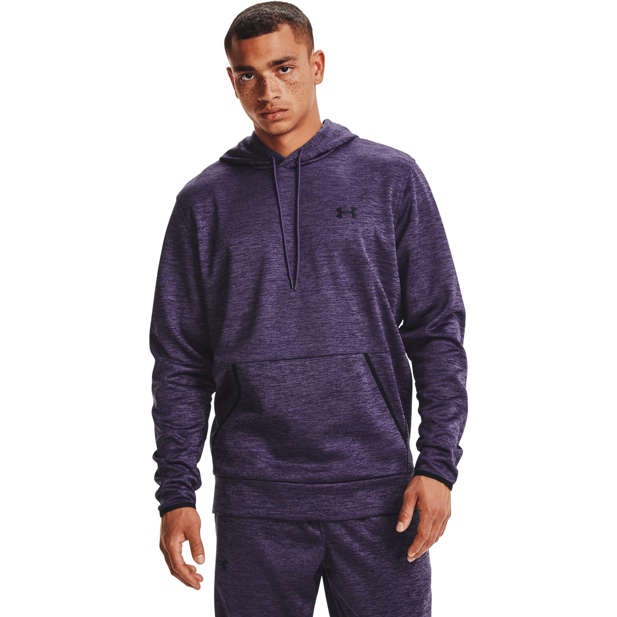 Under Armour Men's Purple/Black Armour Fleece&reg; Twist Hoodie - PURPLE/BLACK Thumbnail View 1