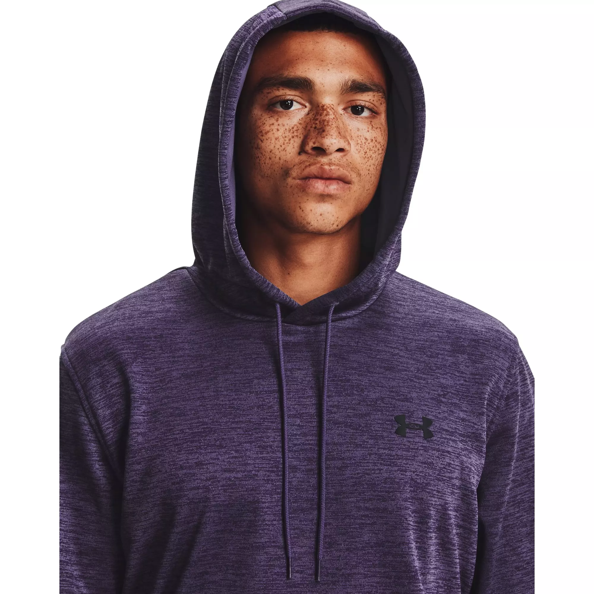 Under Armour Men's Purple/Black Armour Fleece&reg; Twist Hoodie - PURPLE/BLACK