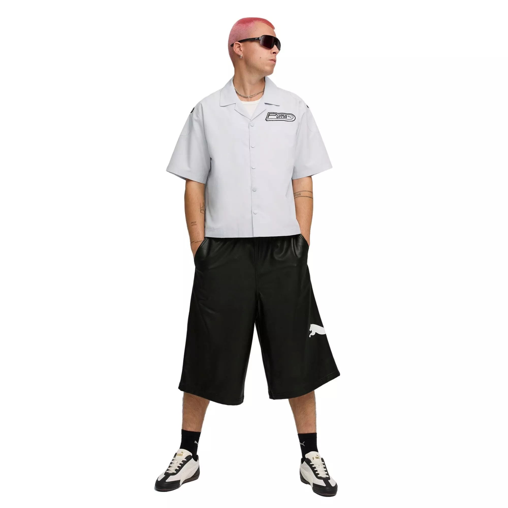 PUMA Men's FUTURE.PUMA.ARCHIVE Graphic Shirt - Silver - SILVER