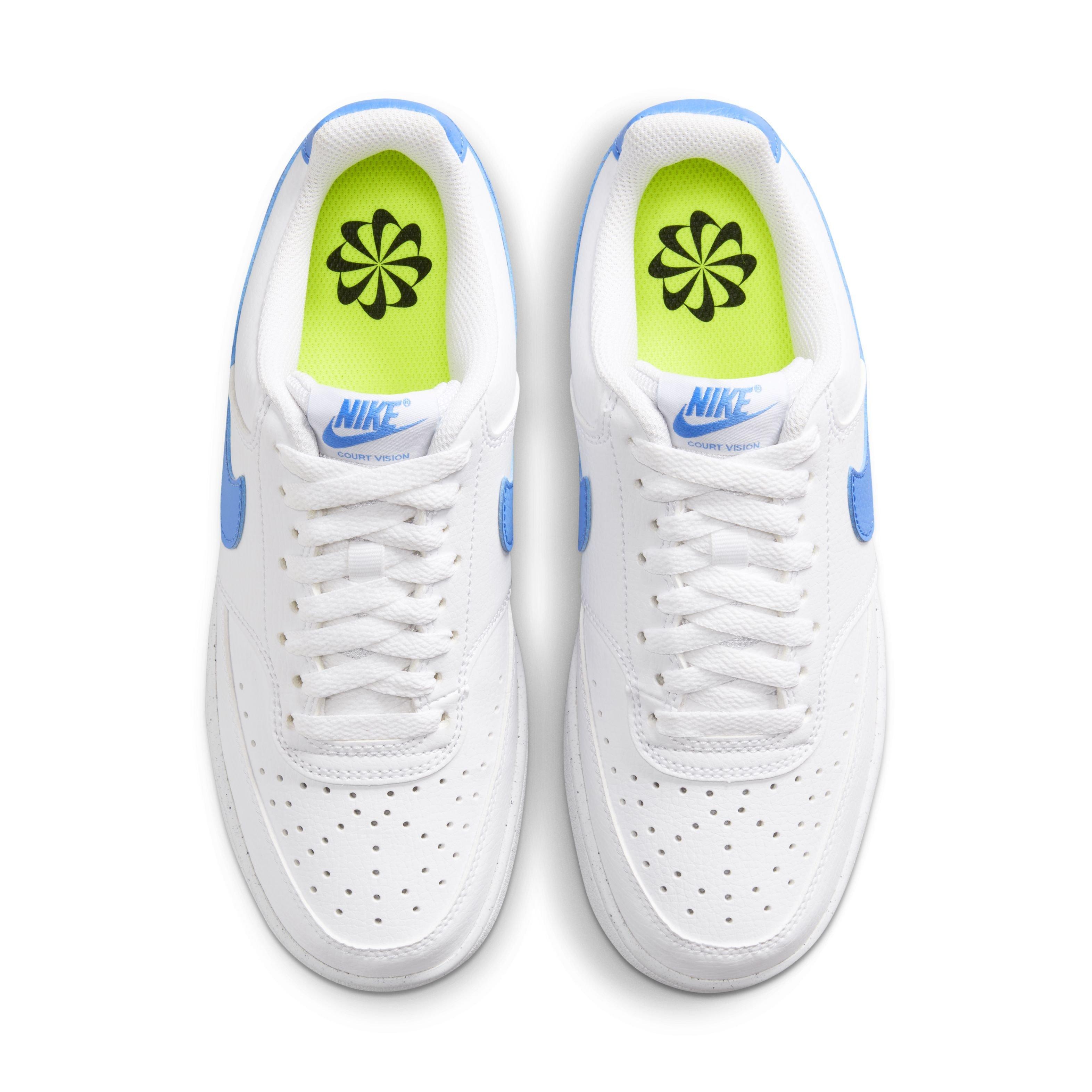 Nike Court Vision Low Next Nature "White/University Blue" Women's Shoe - WHITE/BLUE Thumbnail View 4